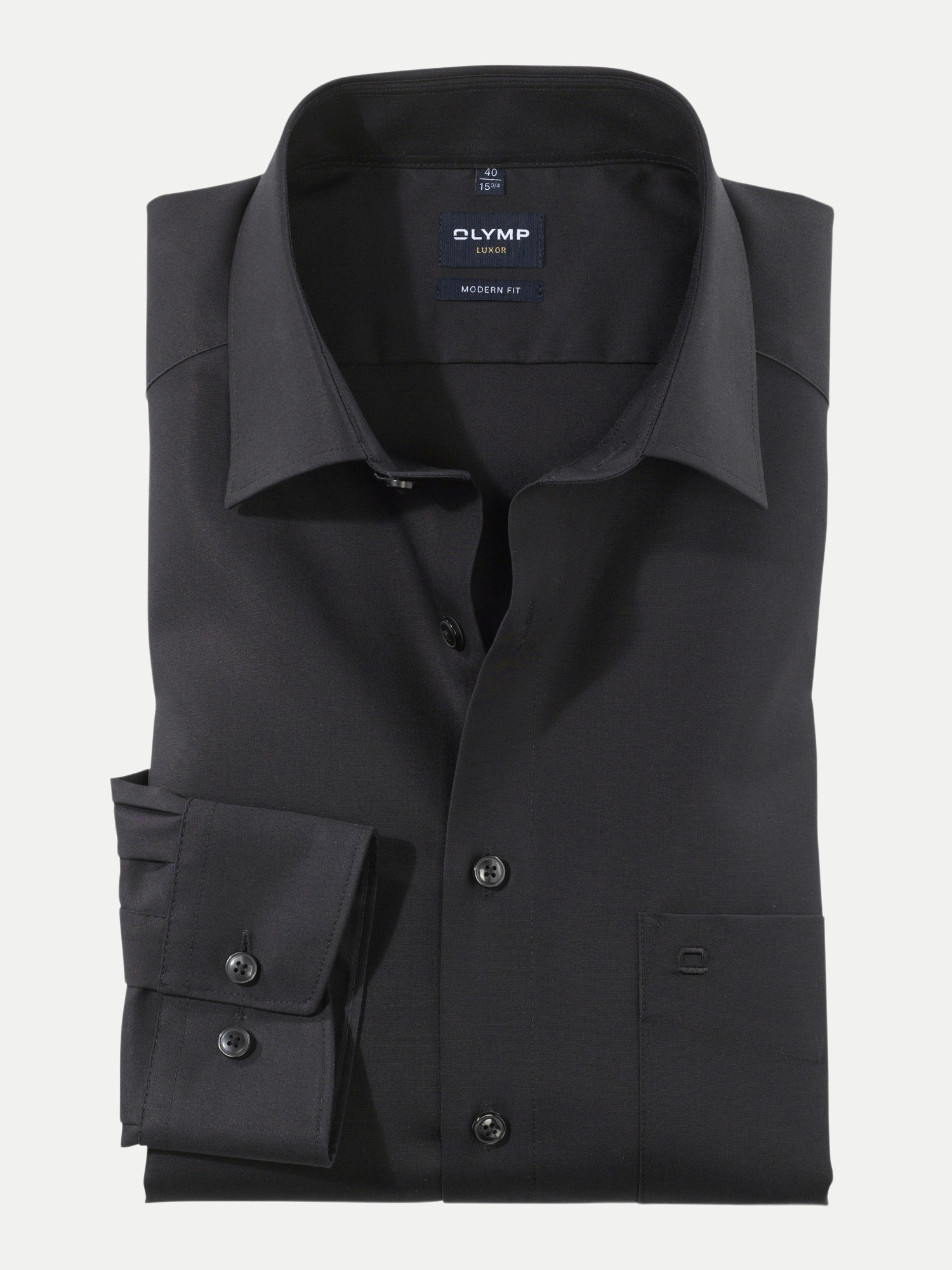 Modern-Fit Businesshemd Luxor Schwarz 43
