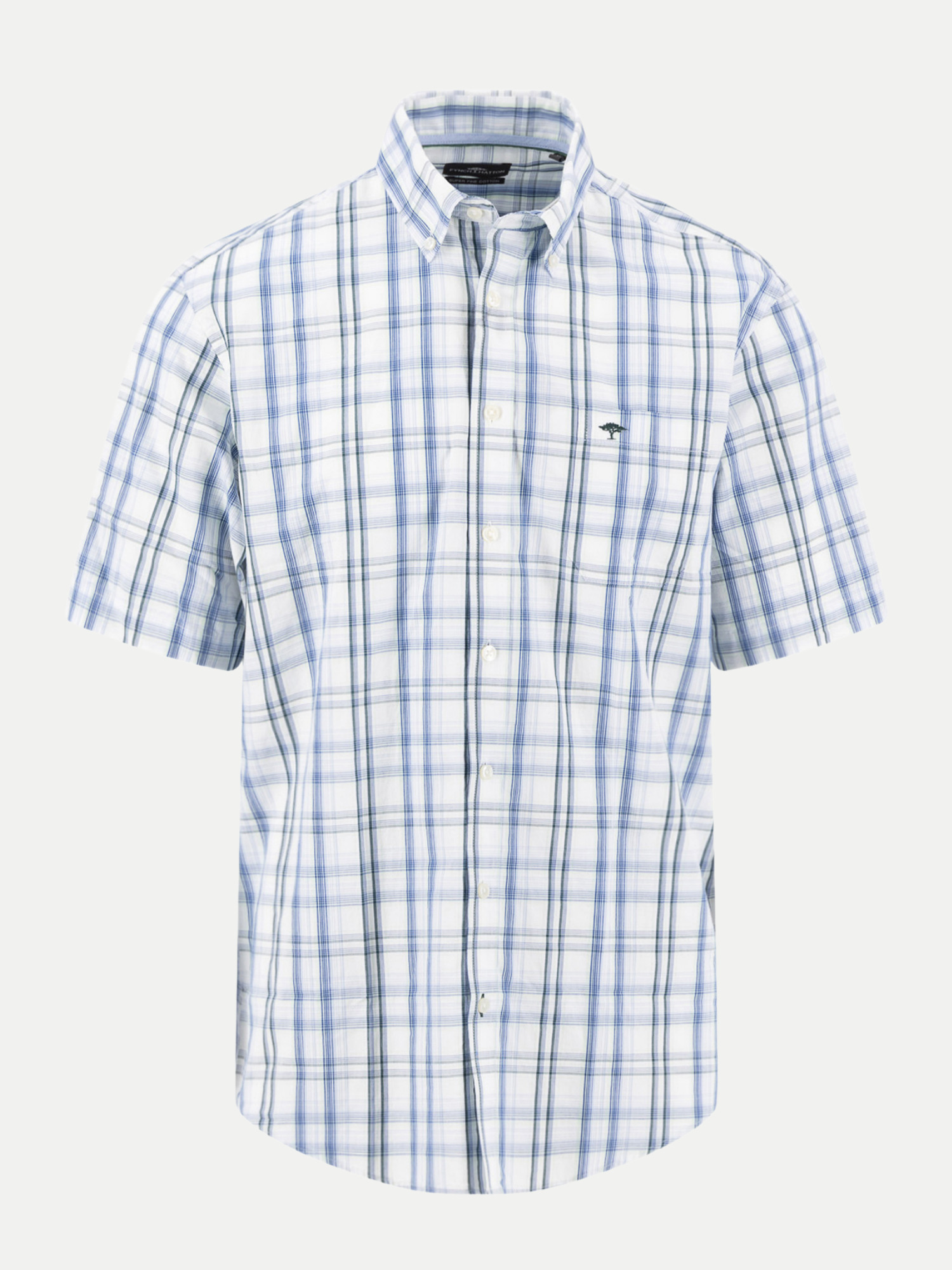 Summer Poplin Check, B.D., 1/2 Blau L