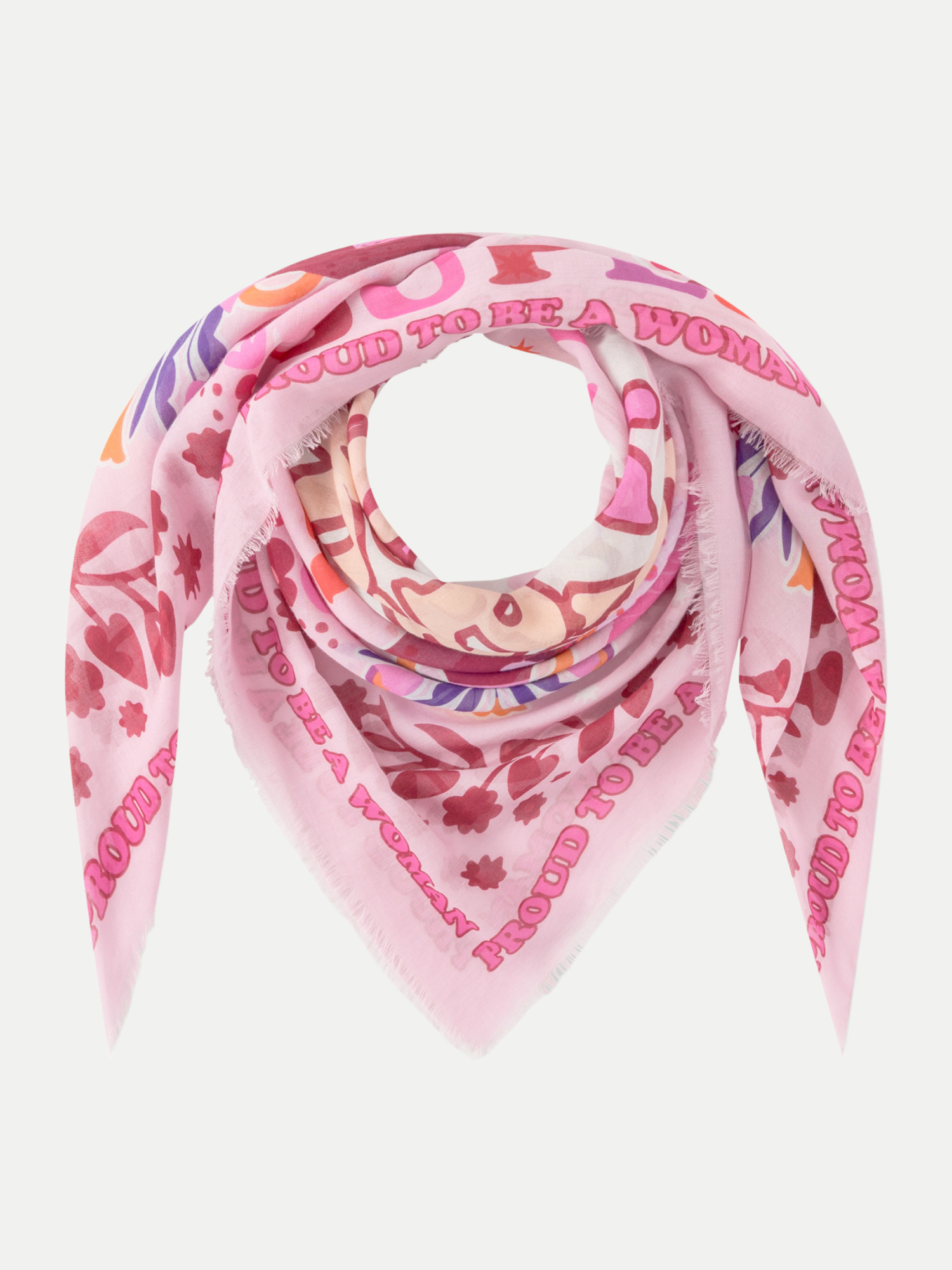 Superwomen Schal Rosa 120X120CM