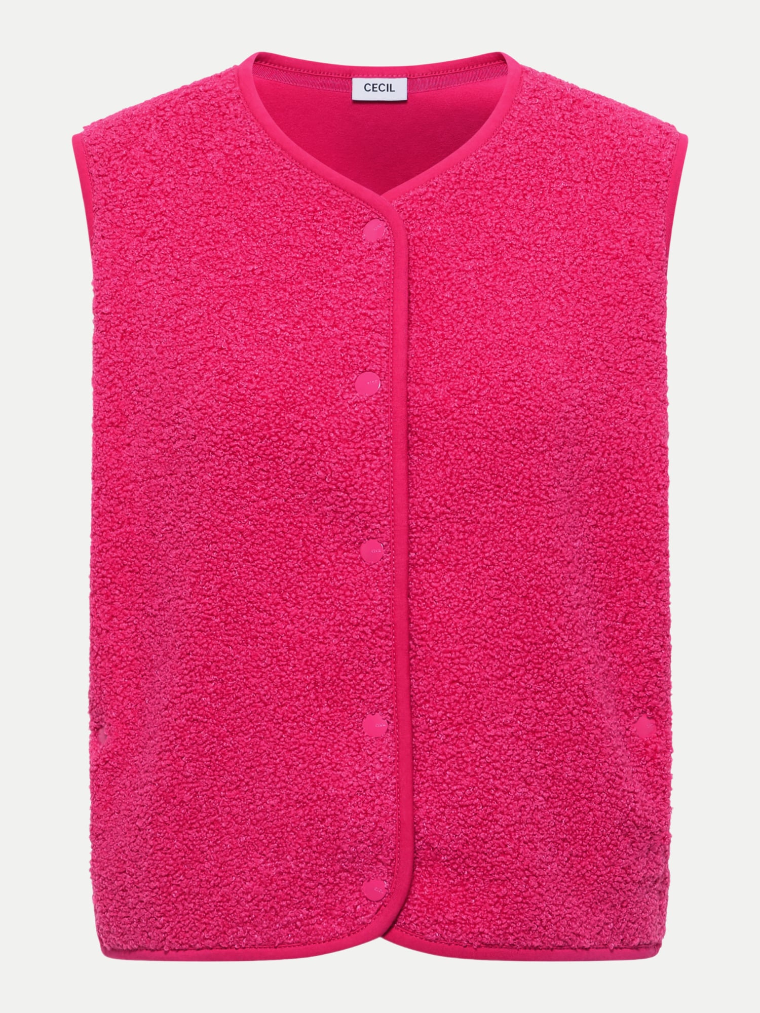 Cecil Weste in Wolloptik Pink XL
