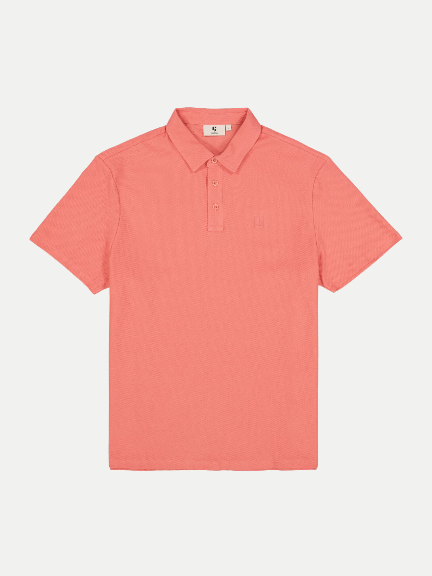 Pique Poloshirt mit Brustlogo Rosa L