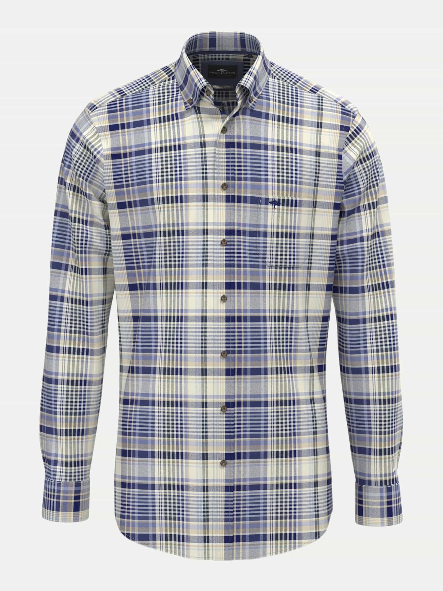 Casual-Fit Karohemd Blau M