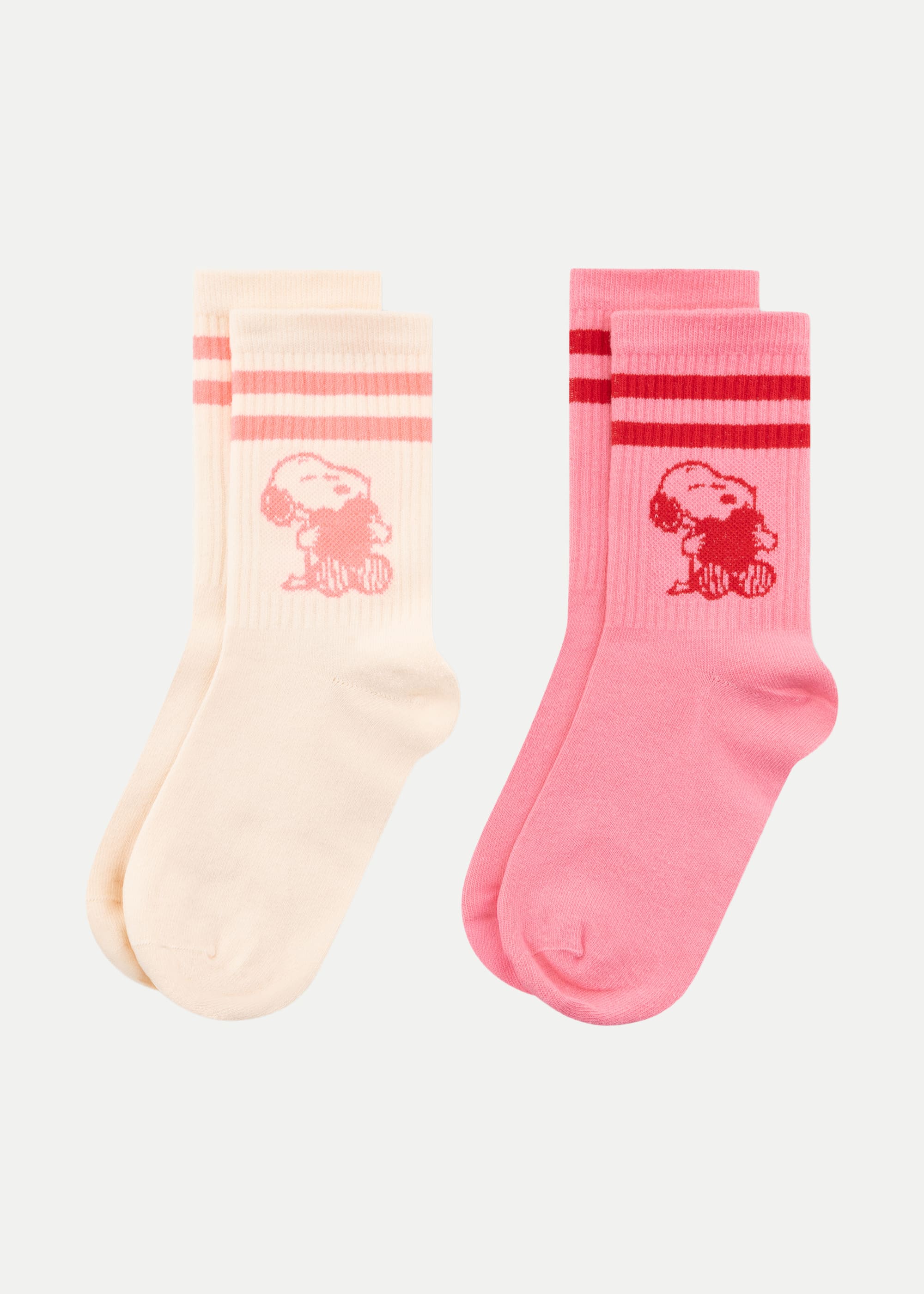 Er Paar Socken mit Print Beige