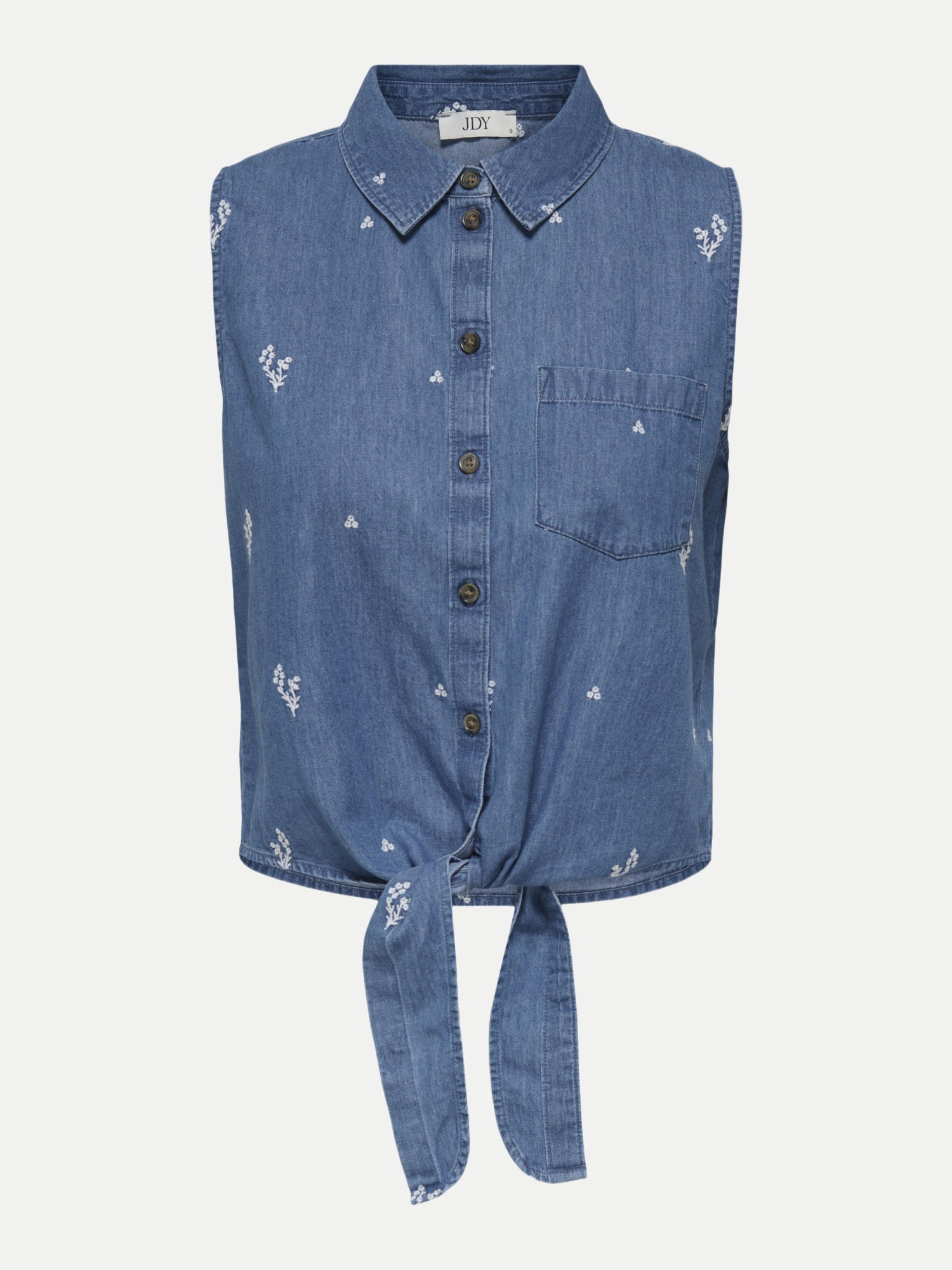 JDY Regular-Fit Bluse Blau L