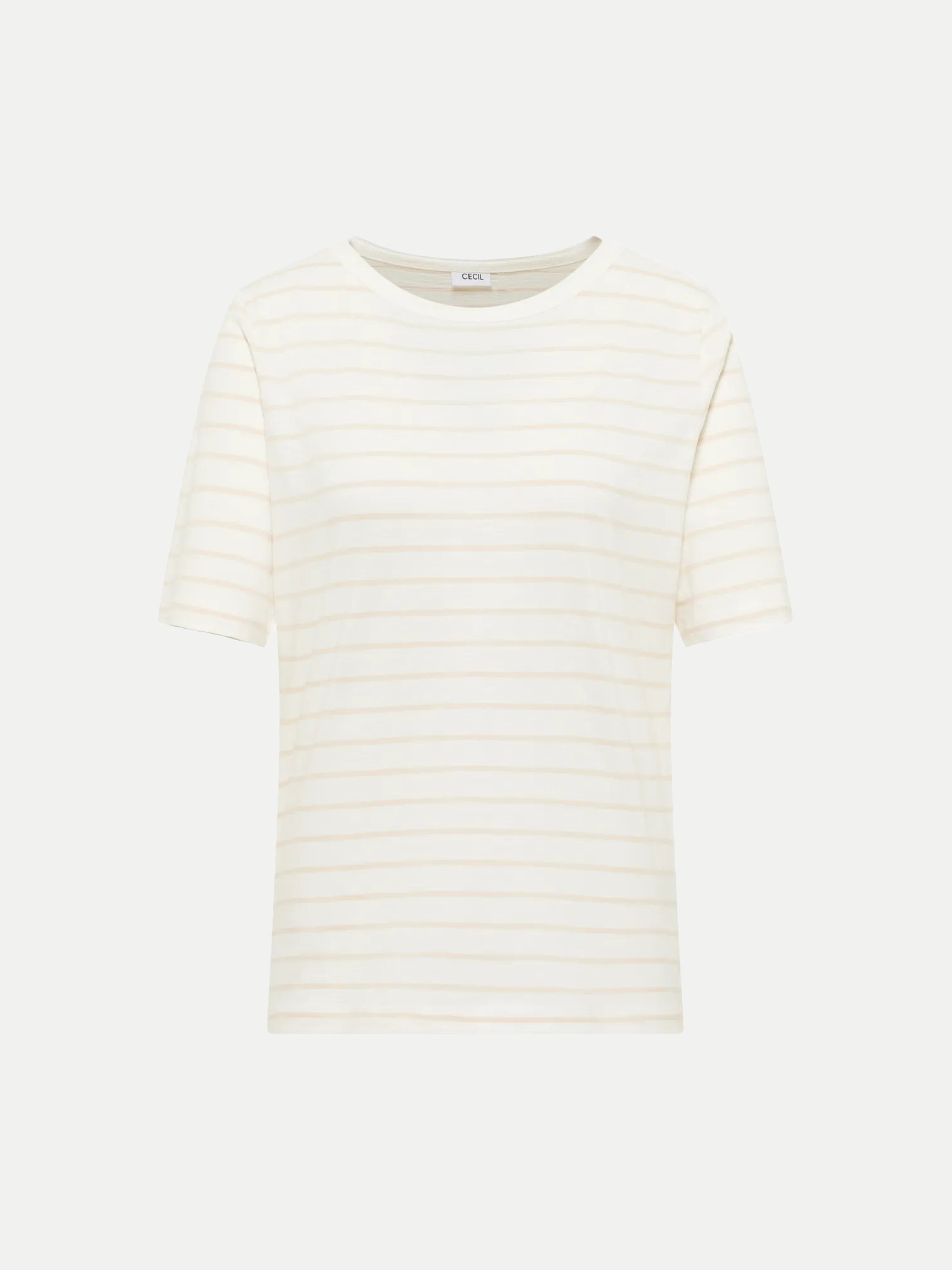 Cecil T-Shirt Gestreift Beige L