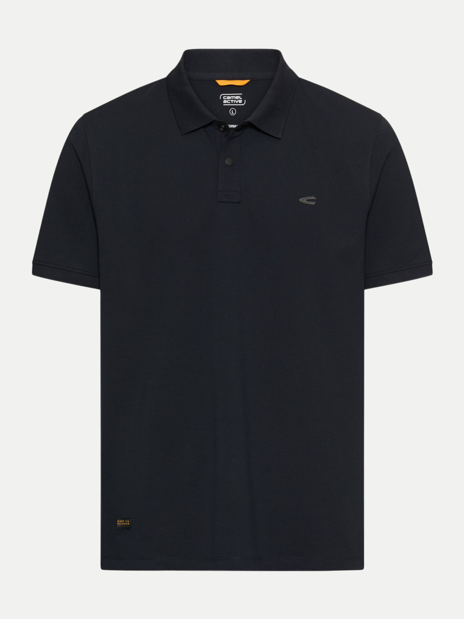 Poloshirt mit Kontrastdetails Schwarz 3XL