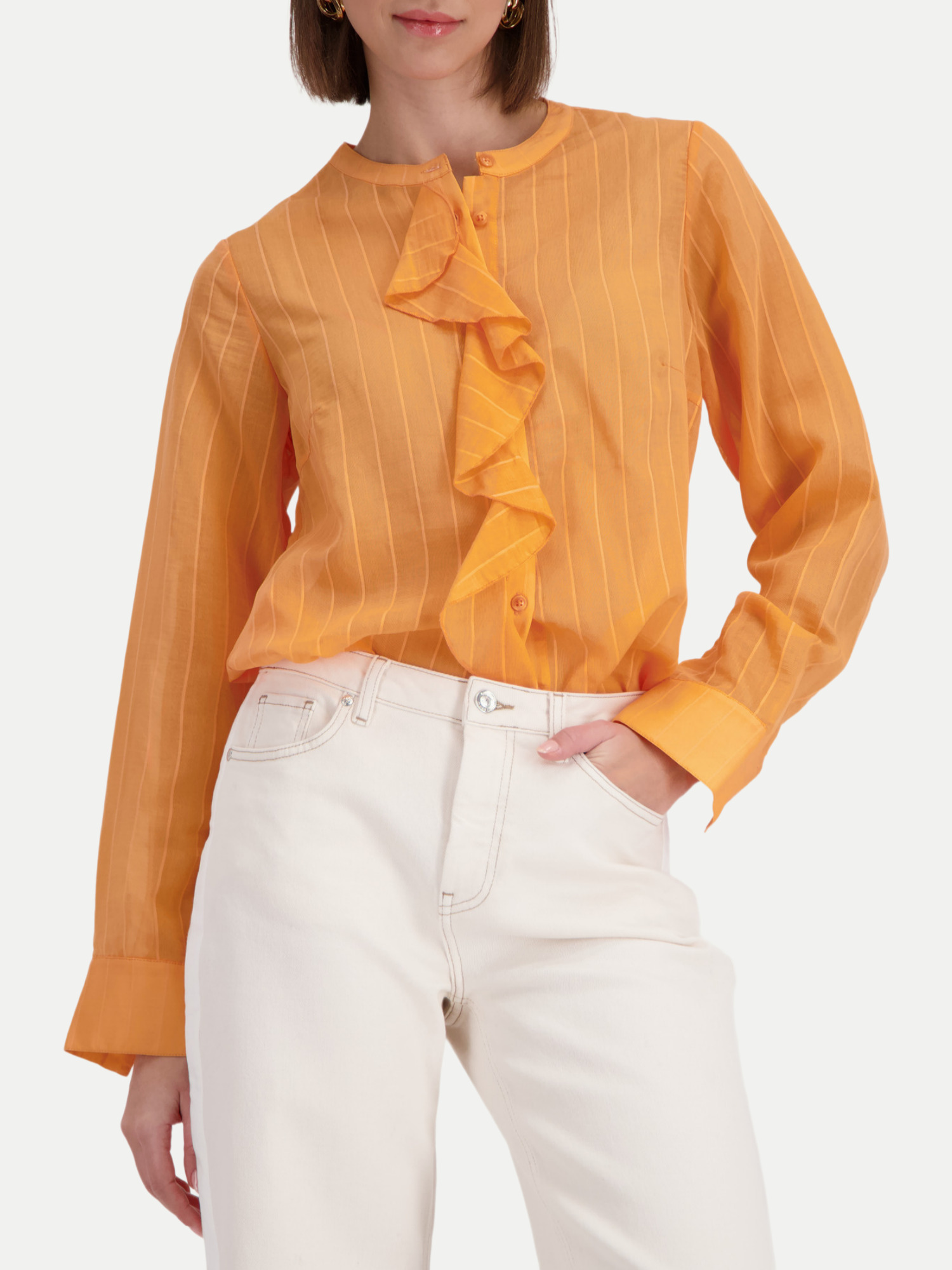 Monari Volantbluse Orange 42
