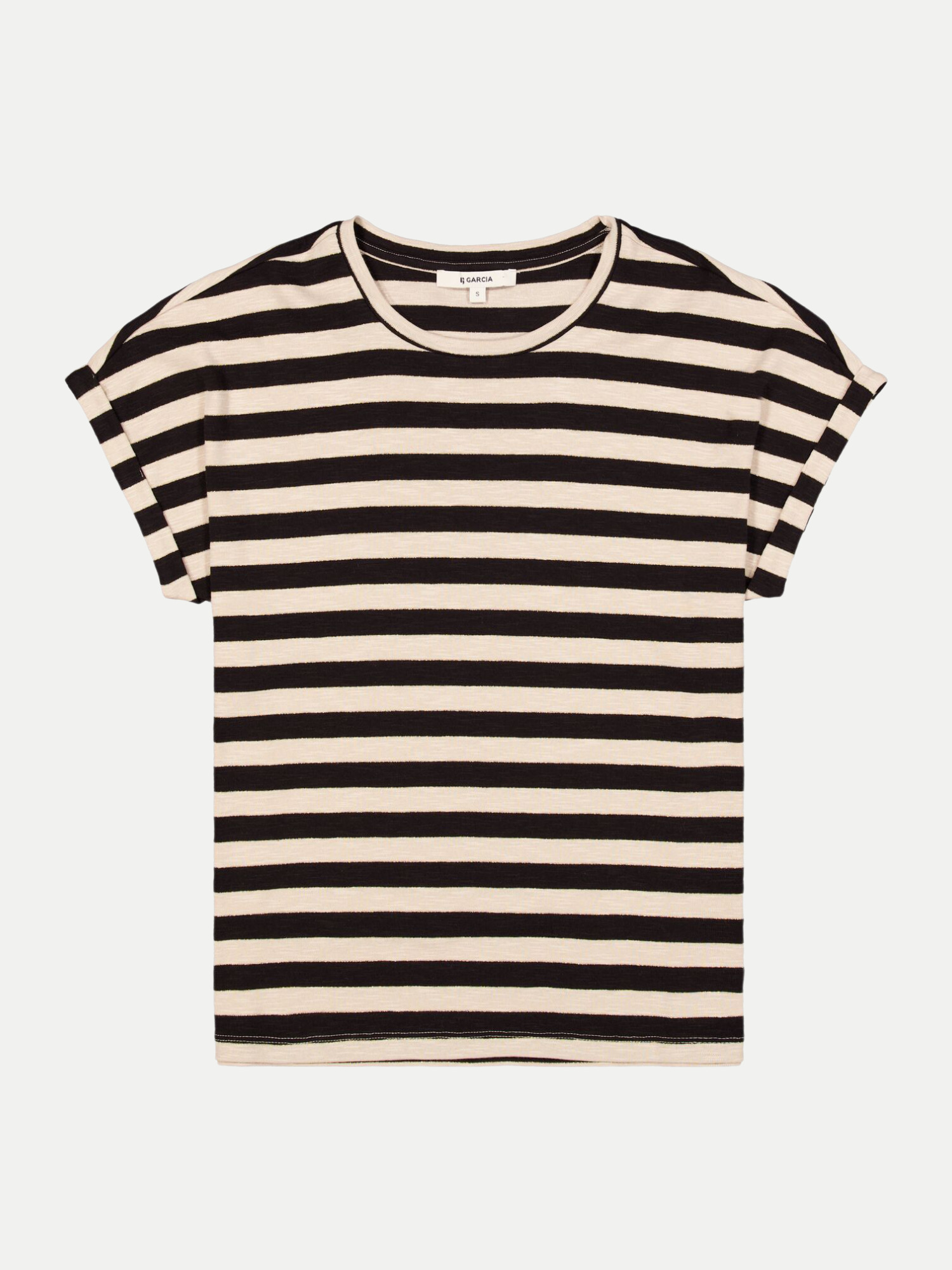 Garcia T-shirt Gestreift Schwarz L