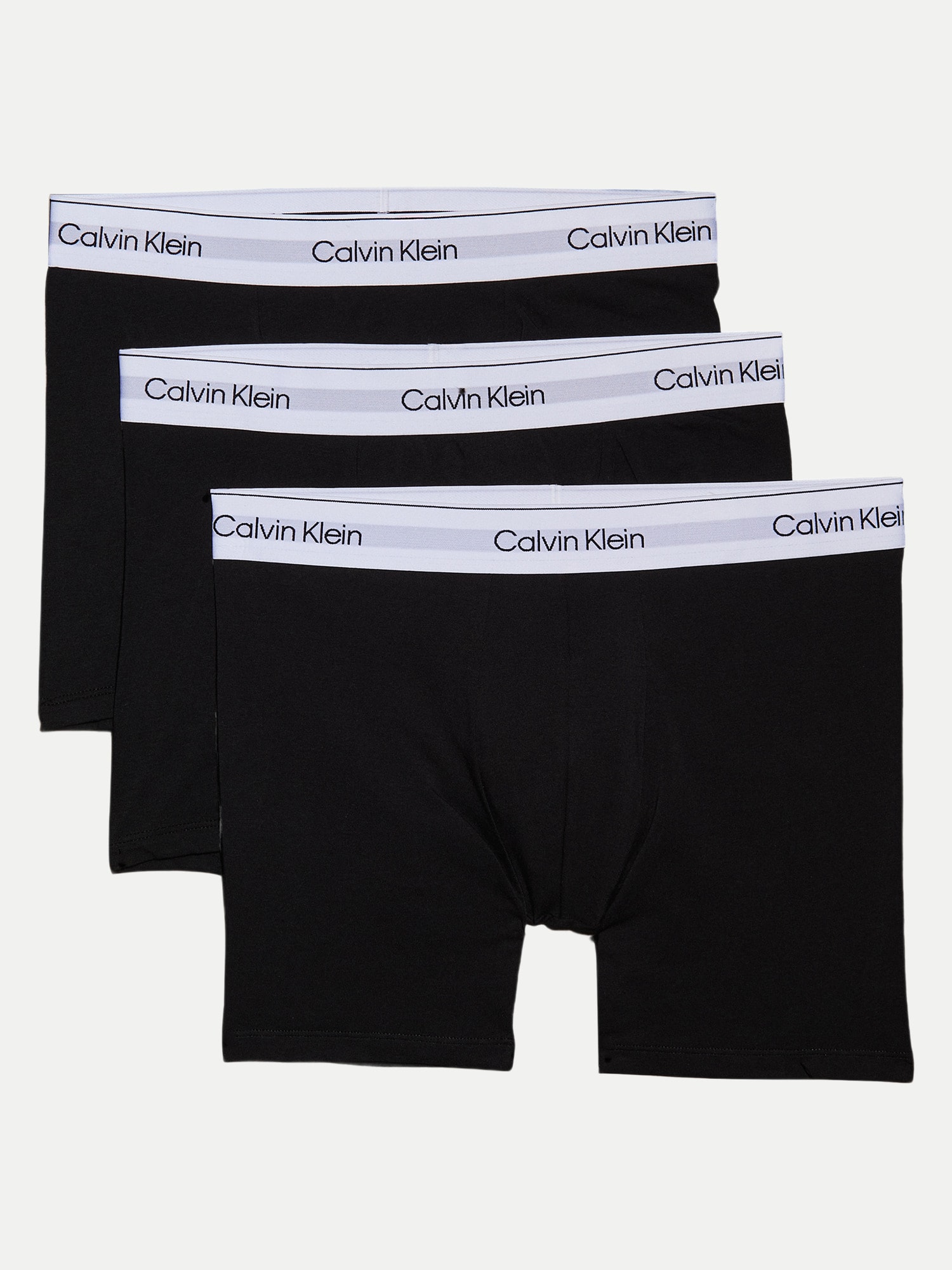 Joom Calvin Klein Herren Weiß Buchstabenlogo Bequeme Lässige Mittelhohe Boxershorts Europäische Version 3Er-Pack Unterwäsche Lv00nb4286-Ub1 Cm - Bild 2
