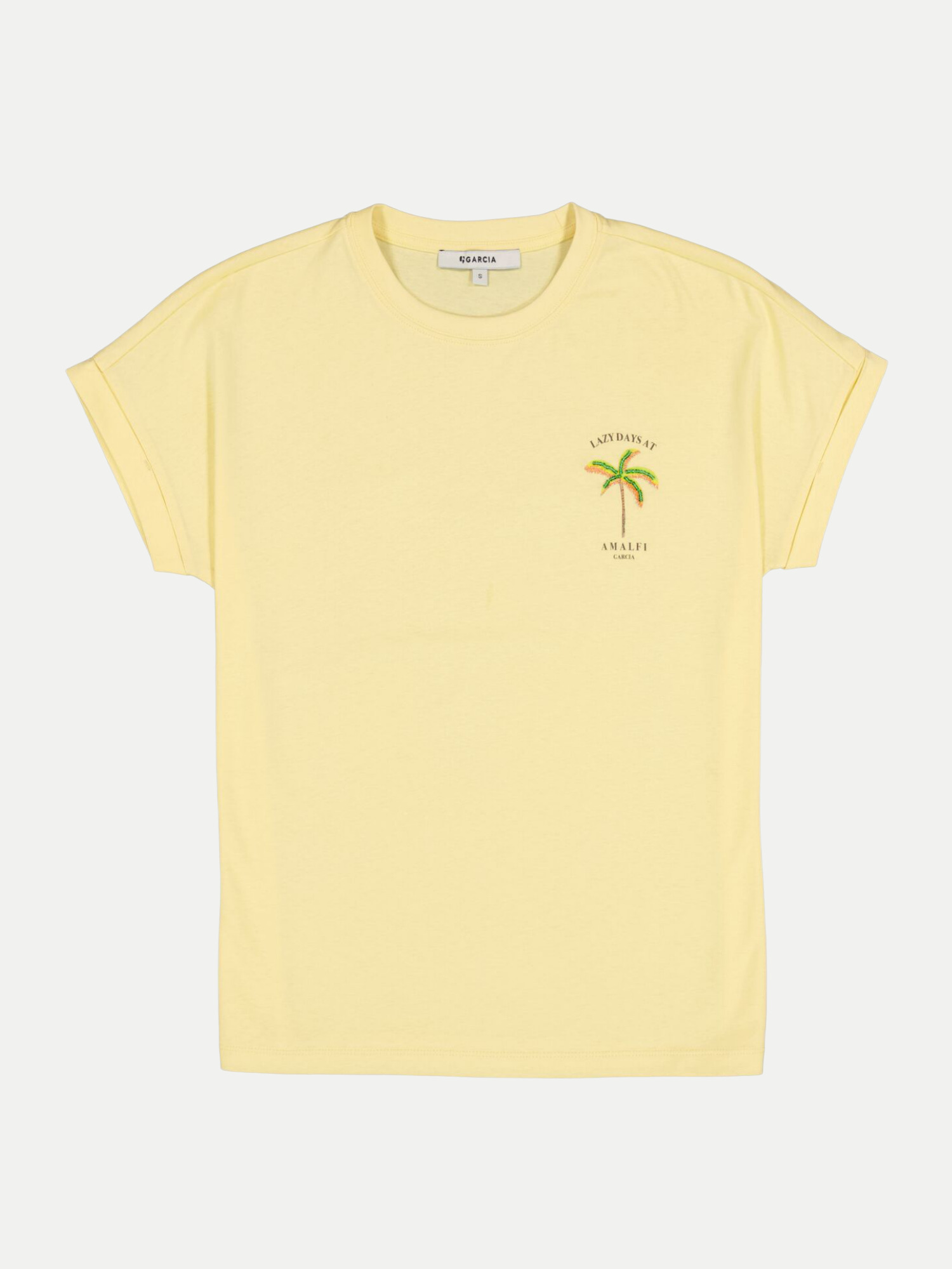 Garcia T-Shirt mit Print Gelb M