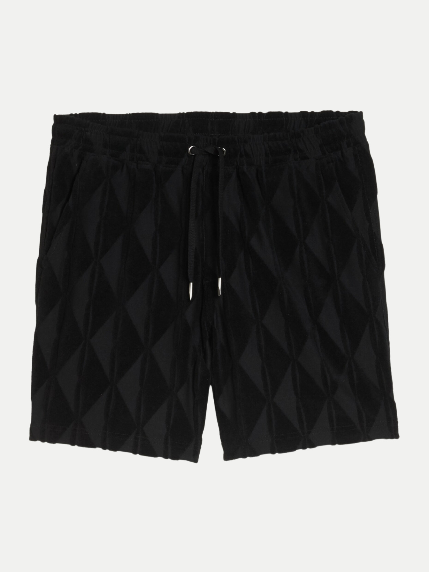 Strukturierte Shorts Schwarz L