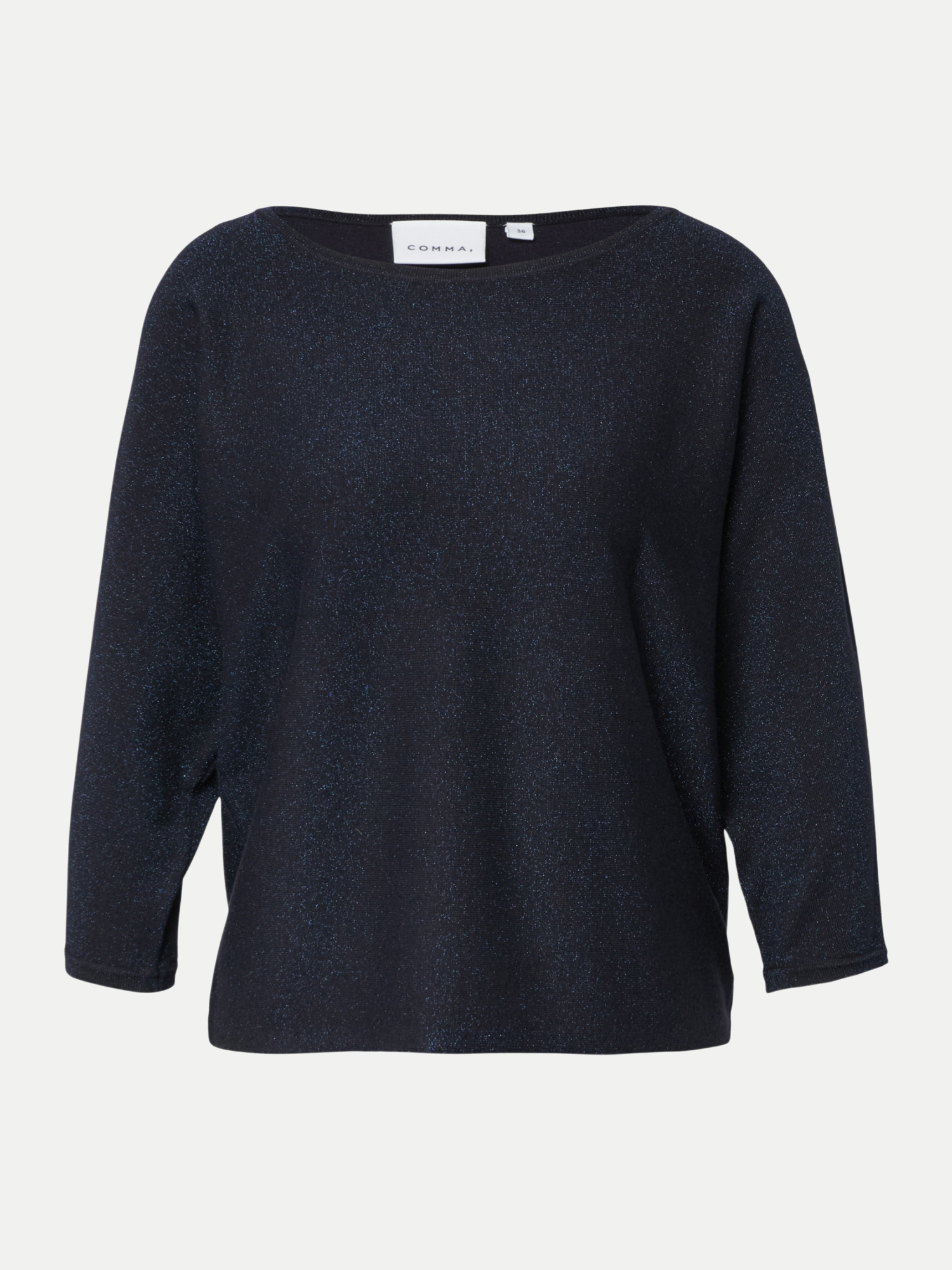 Strickpullover mit 3/4 Arm Schwarz 46