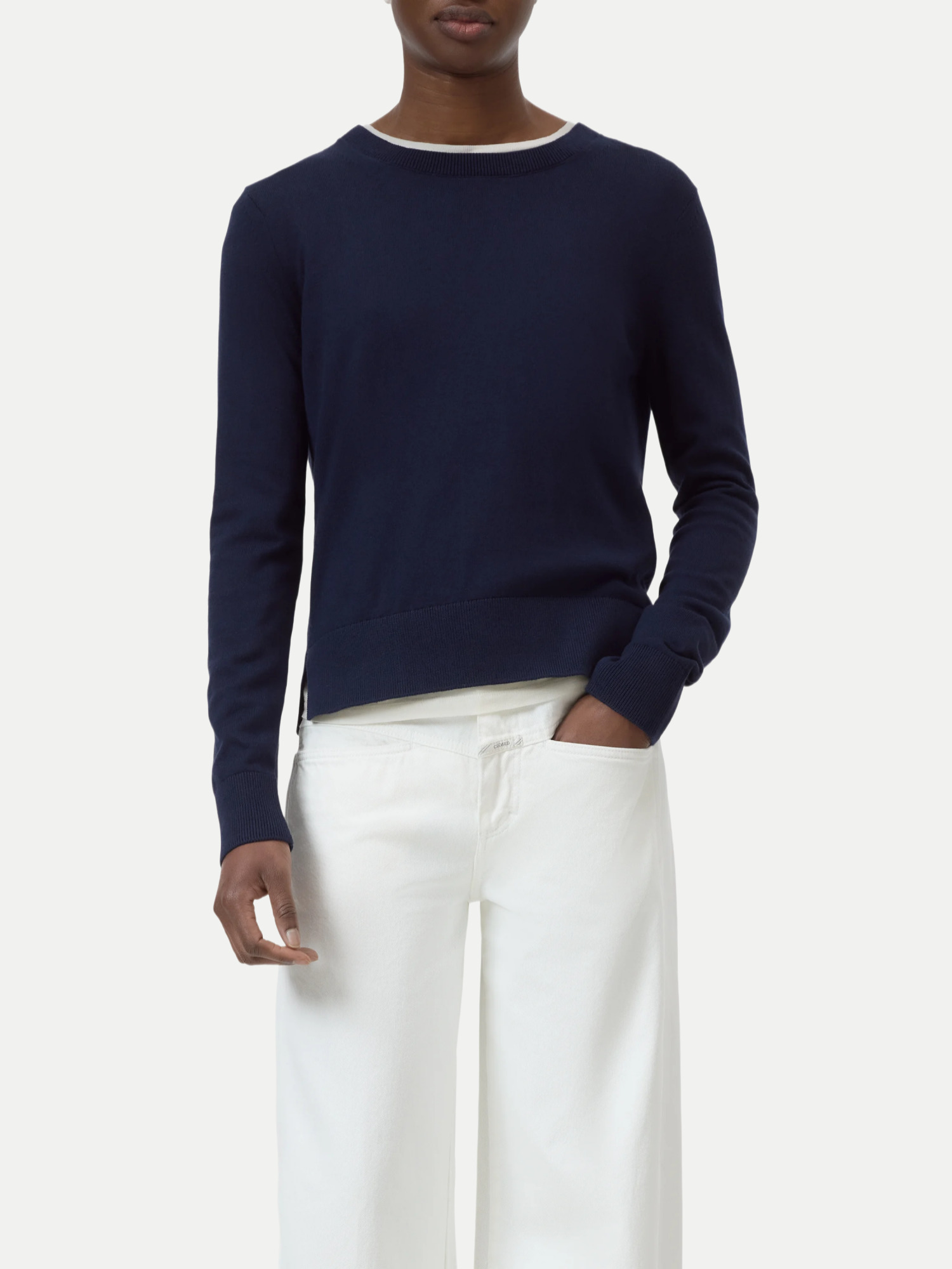 Closed Feinstrickpullover Blau L