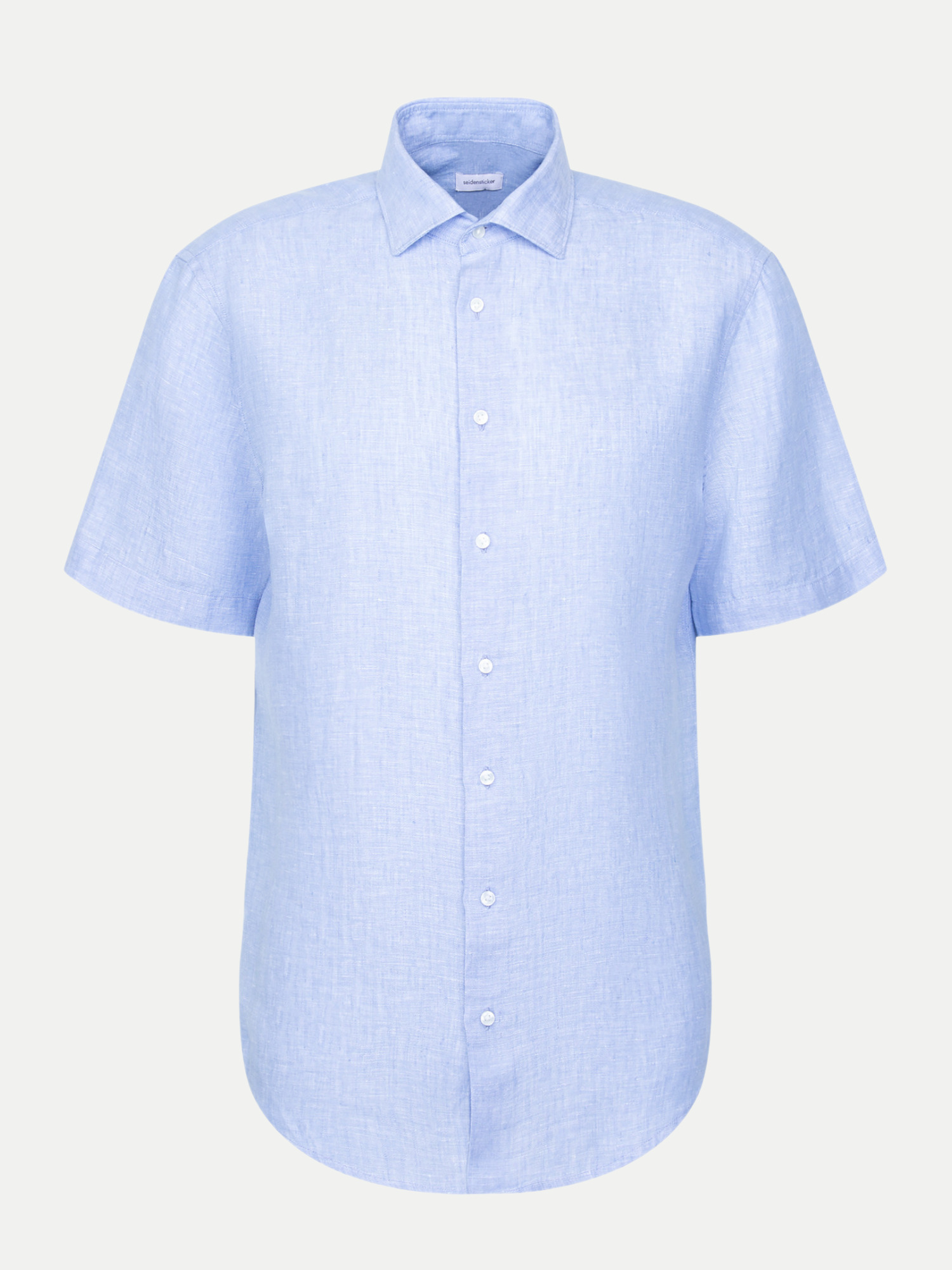 Kurzarm Leinenhemd Blau 43