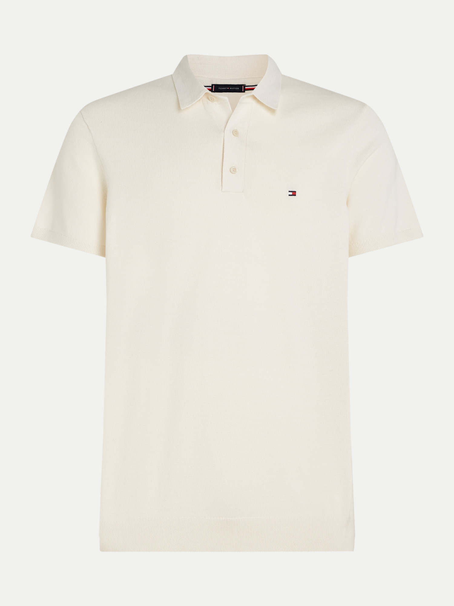 Regular-Fit Strick-Poloshirt Weiß M