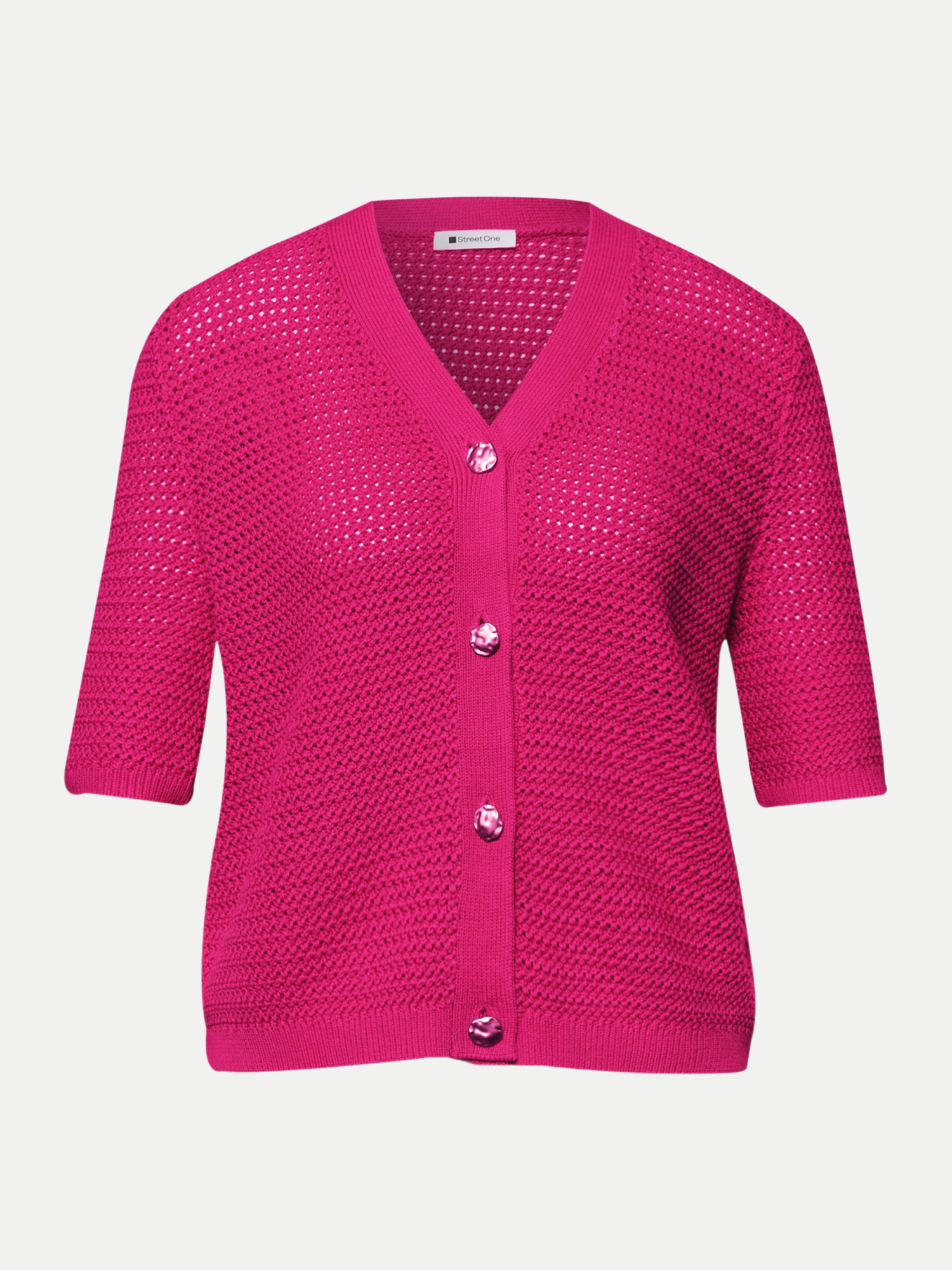 Street One Kurzarm-Cardigan Pink 36
