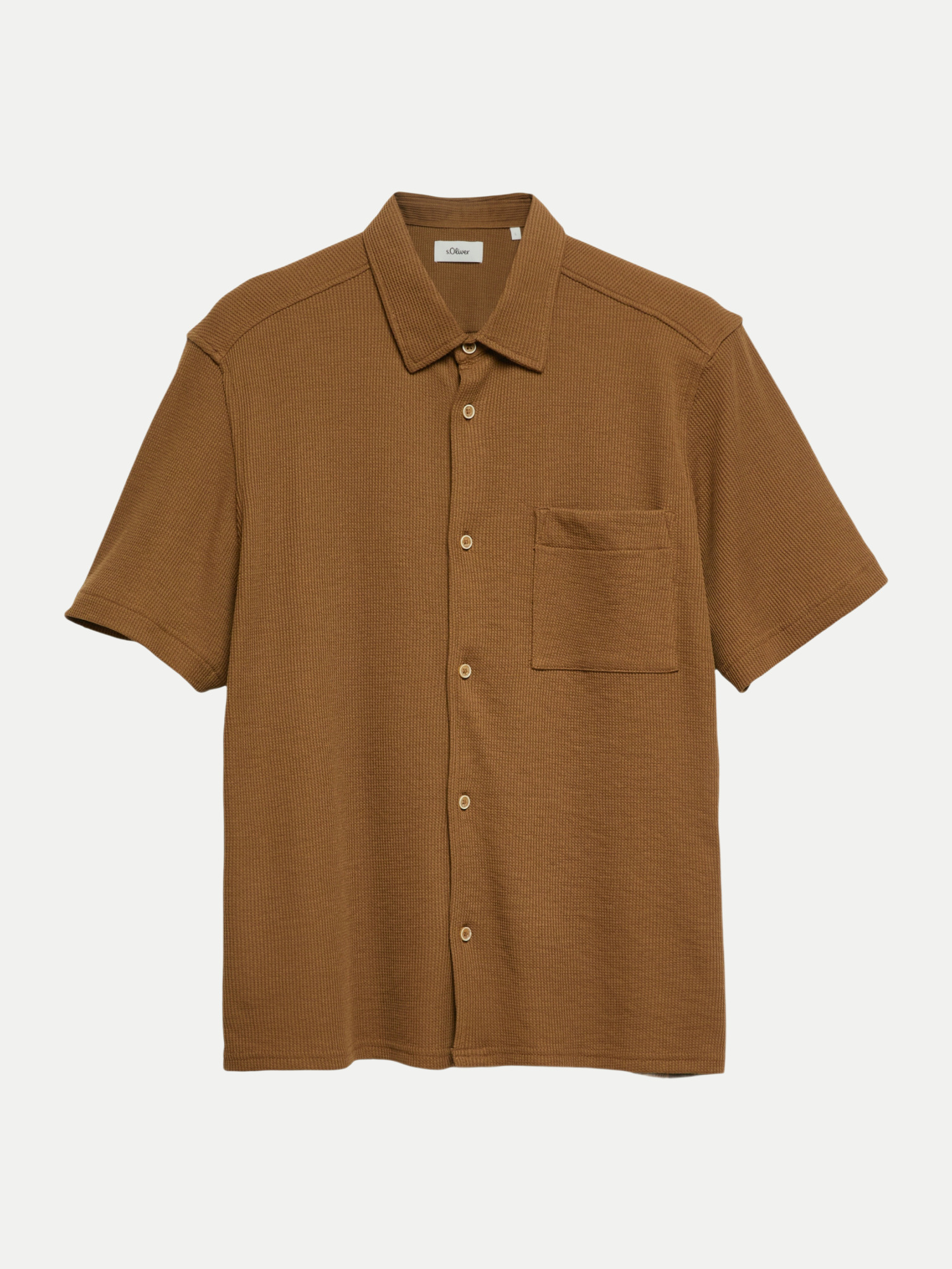 RED LABEL Kurzarm-Hemd Braun M