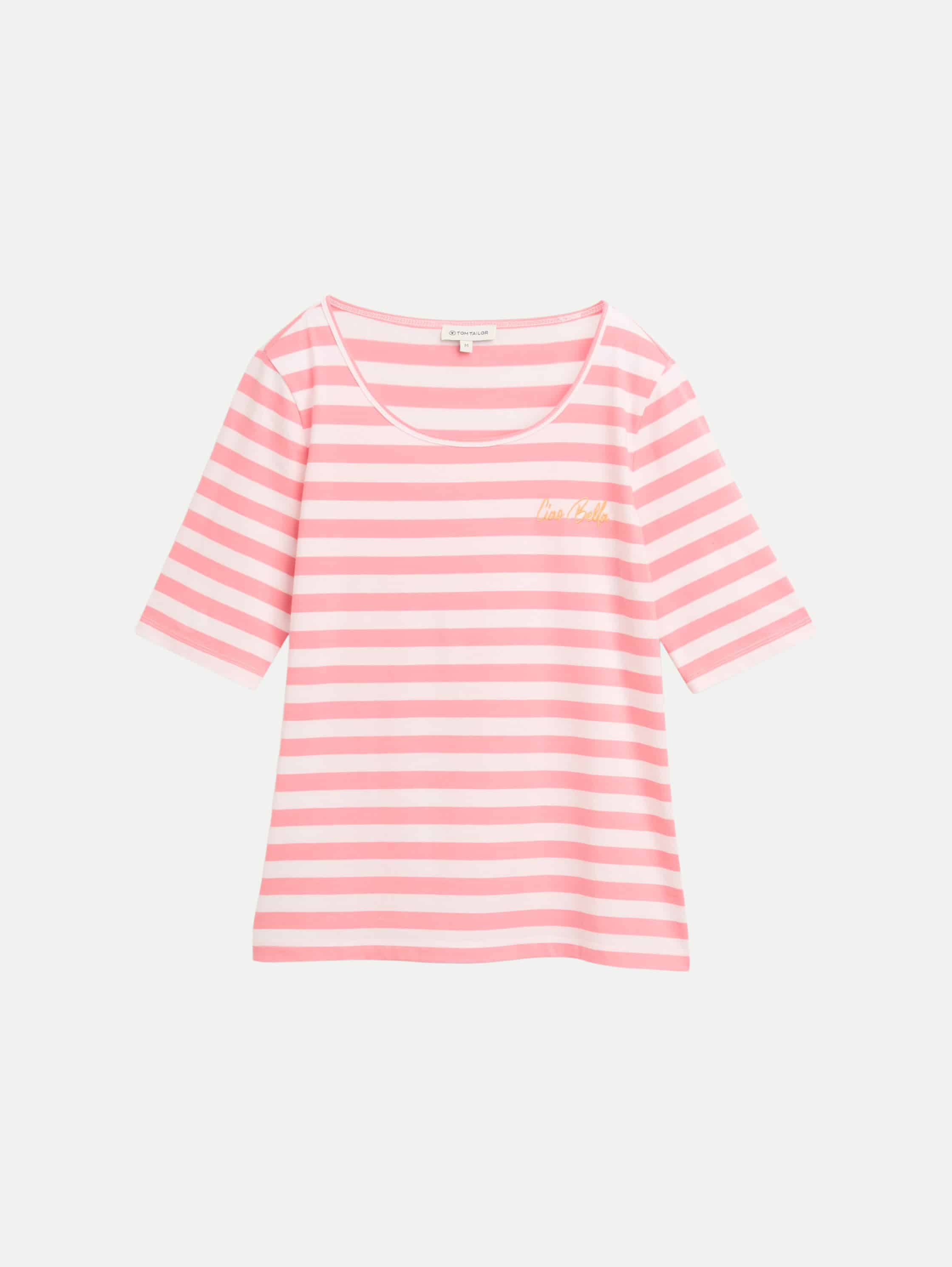 T-Shirt Gestreift Rosa S