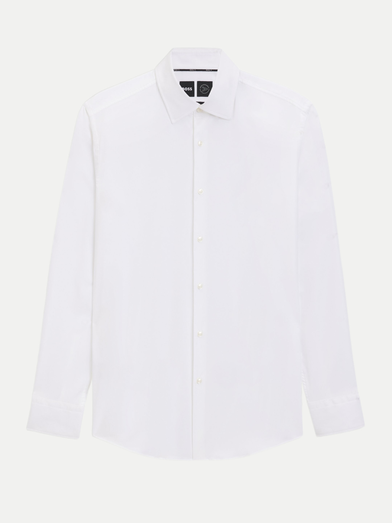 Black Slim-Fit Hemd Hank Weiß 39