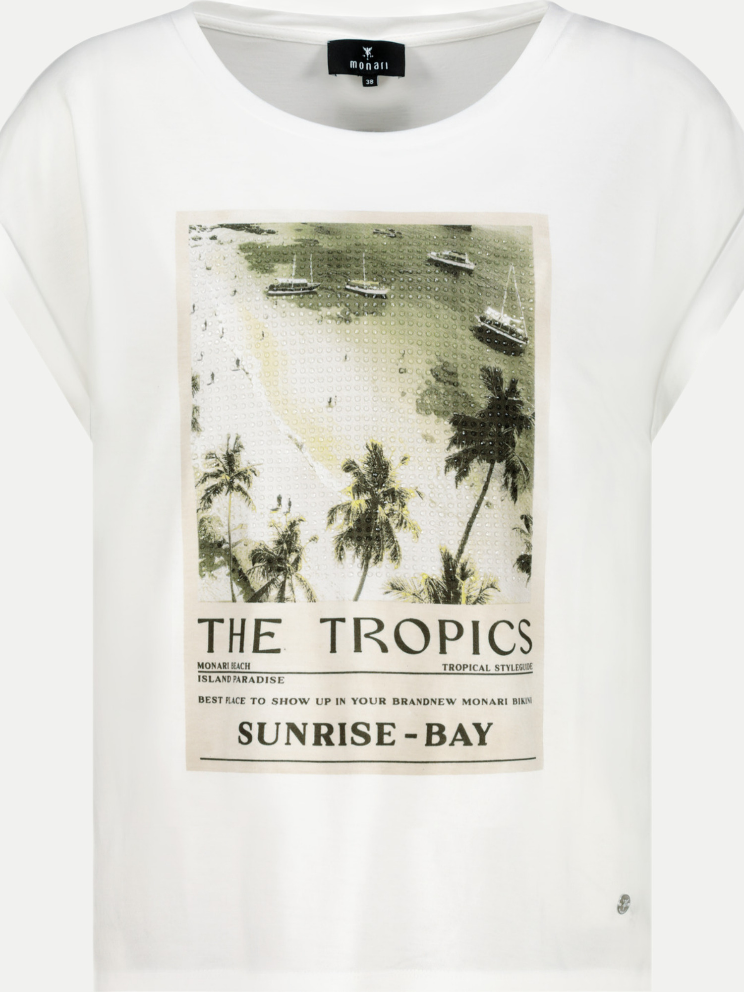 Monari T-Shirt Tropics Weiß 36