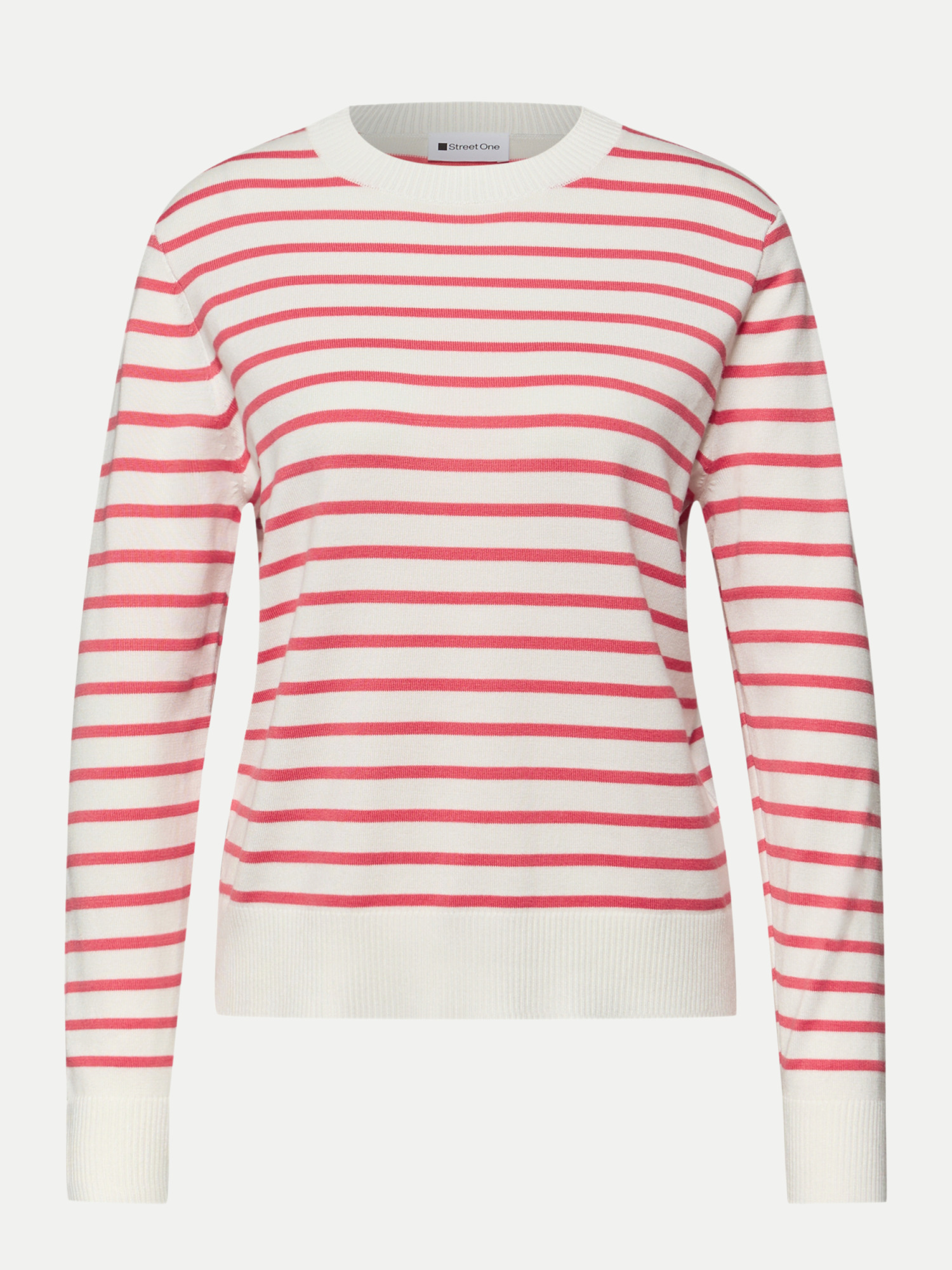 Sweater mit Streifenmuster Weiß 40
