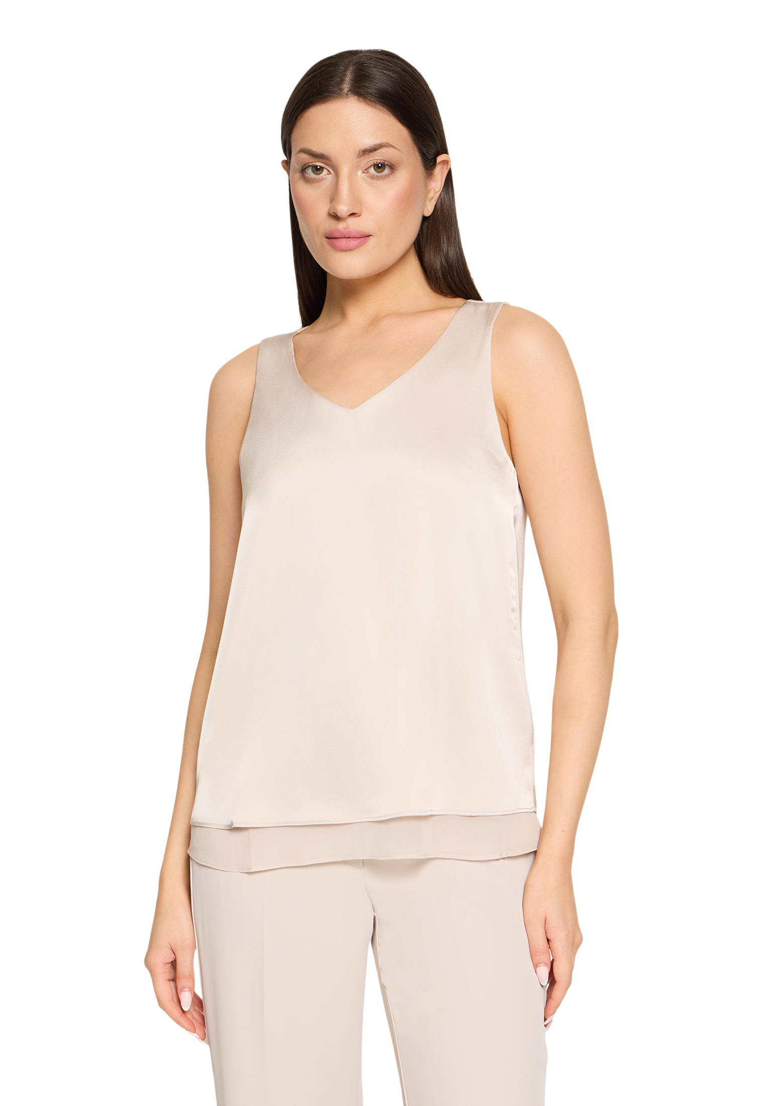 Bluse Figurumspielend Beige 44
