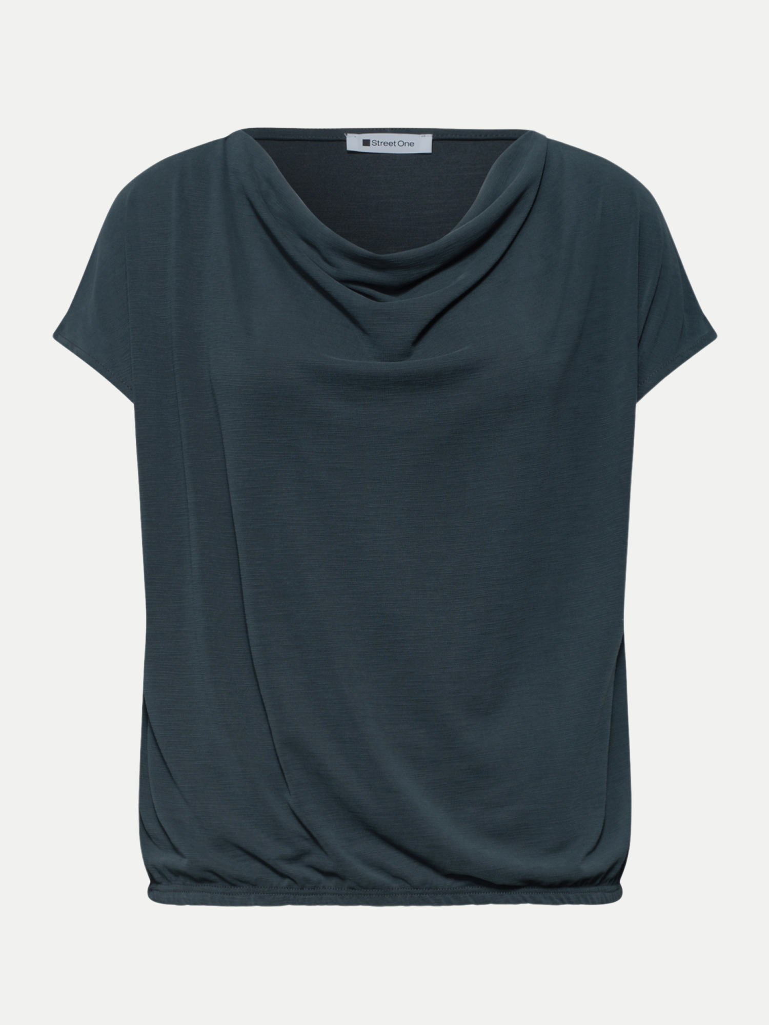Bluse mit Wasserfallausschnitt Grün 40