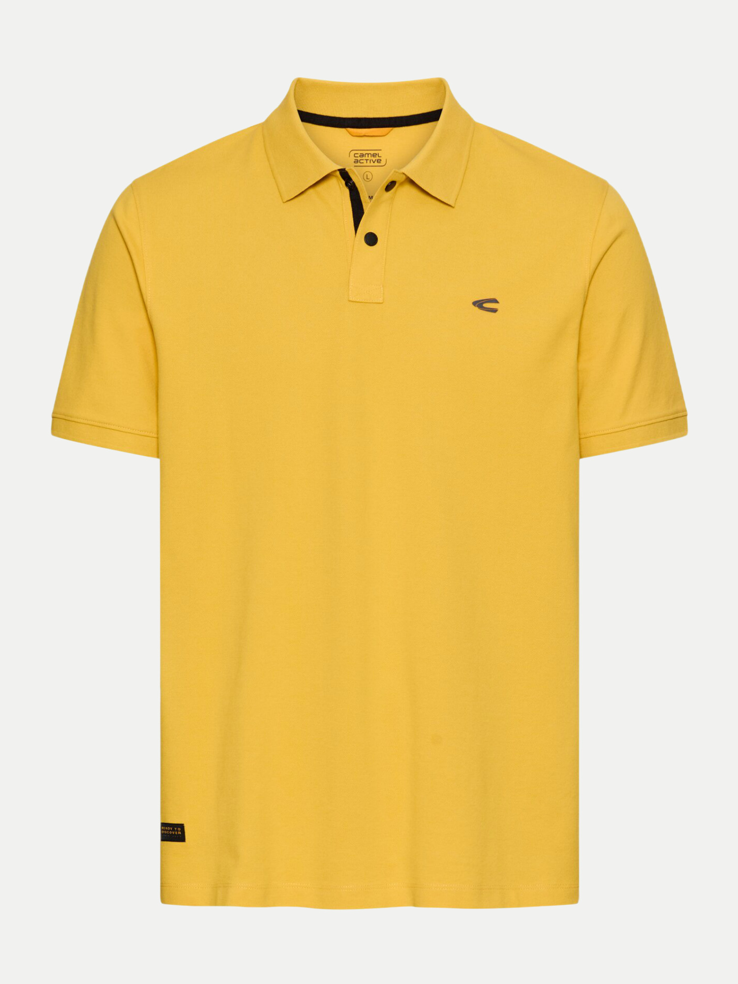 Poloshirt mit Kontrastdetails Gelb L