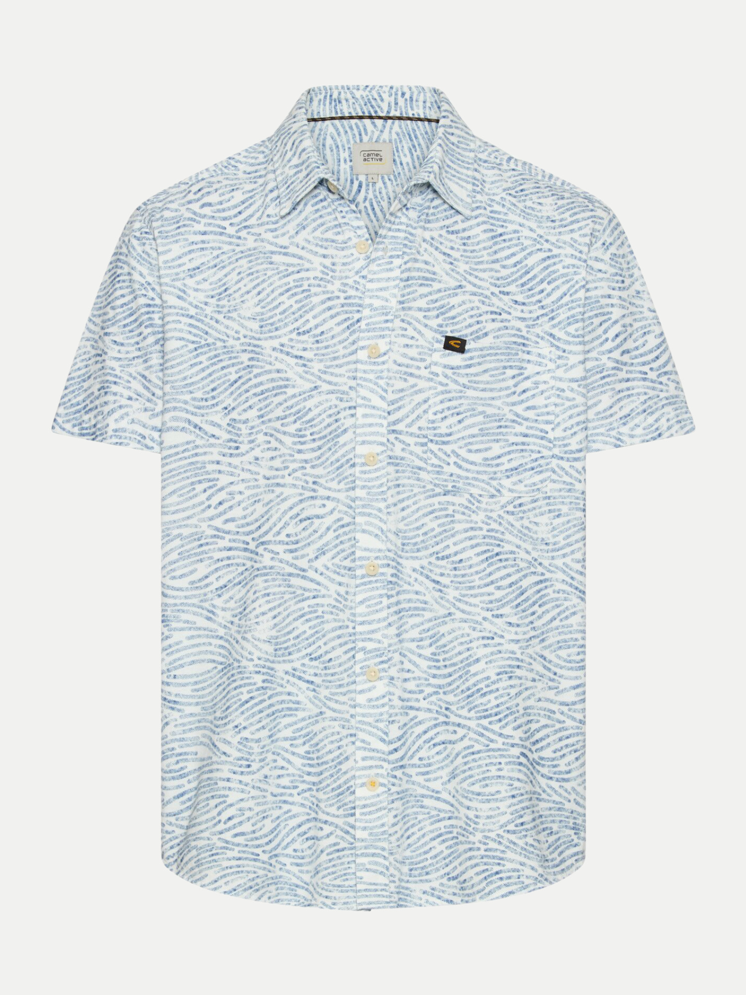 Hemd mit Allover-Print Blau M