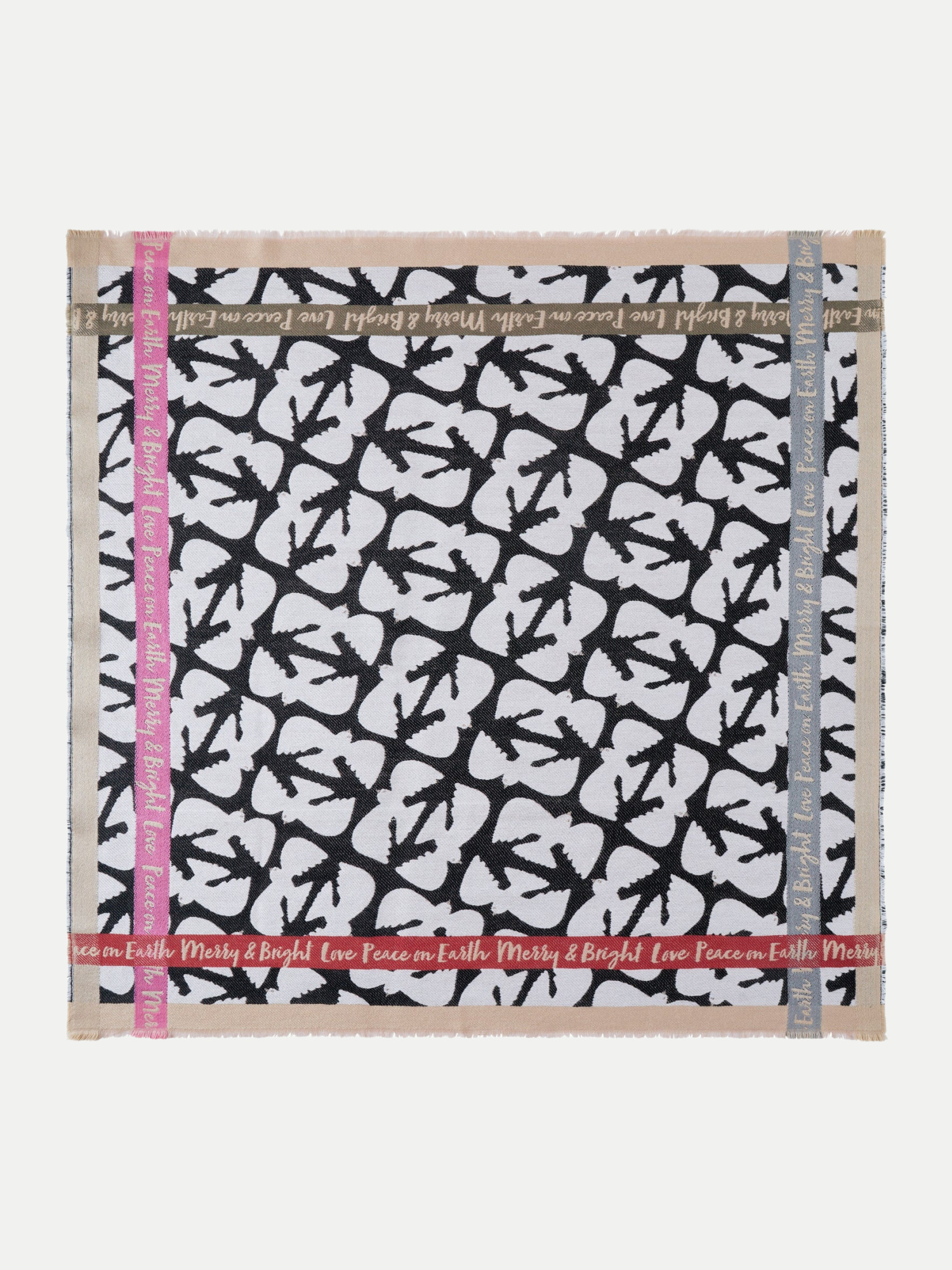 Jacquard-Tuch mit Taubenmuster Beige 110X110CM