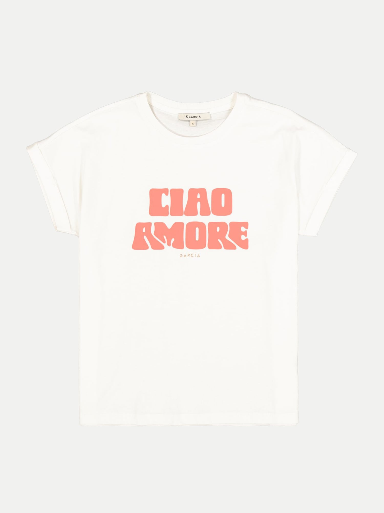T-shirt mit Frontdruck Weiß S