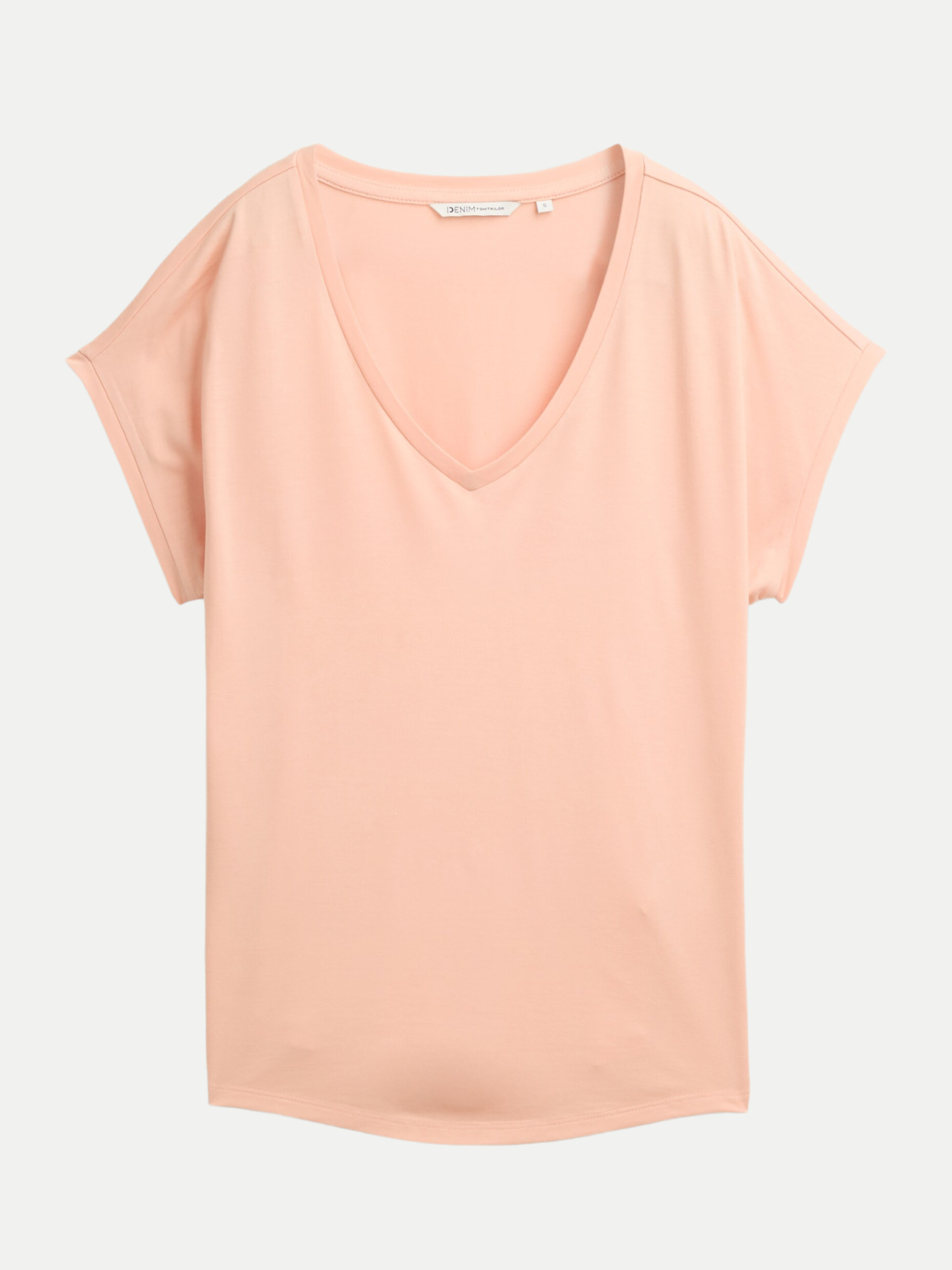 T-Shirt mit V-Ausschnitt Rosa L