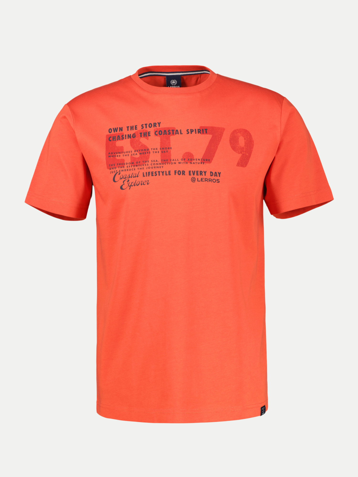 Lerros T-Shirt mit Print Orange L