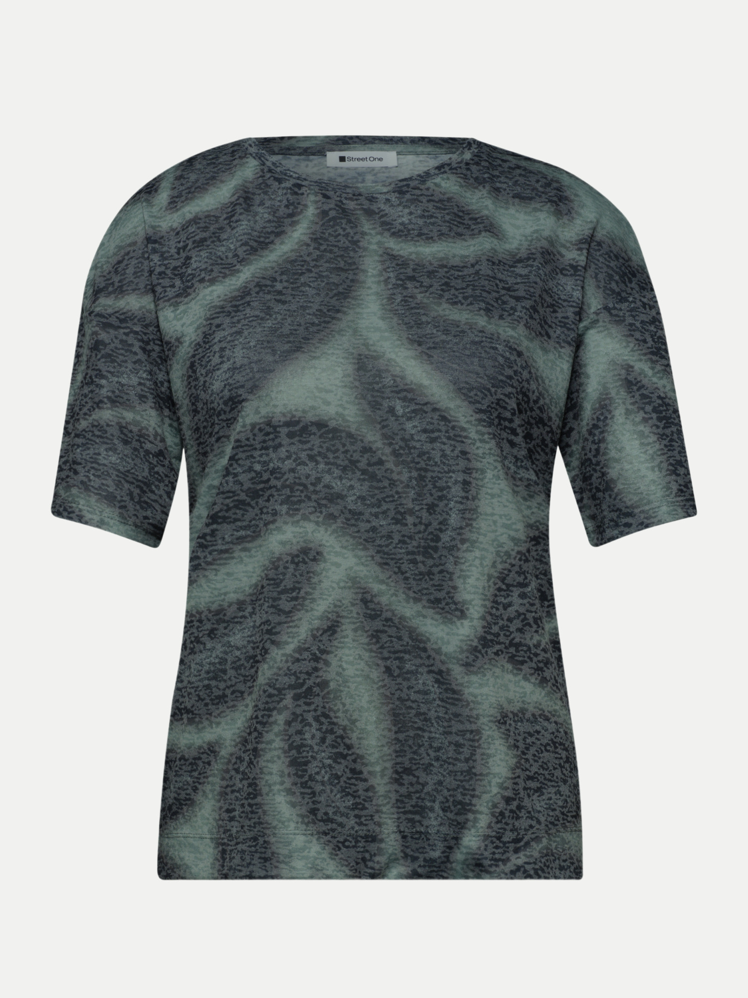 Jerseyshirt mit Allover-Print Grün 40