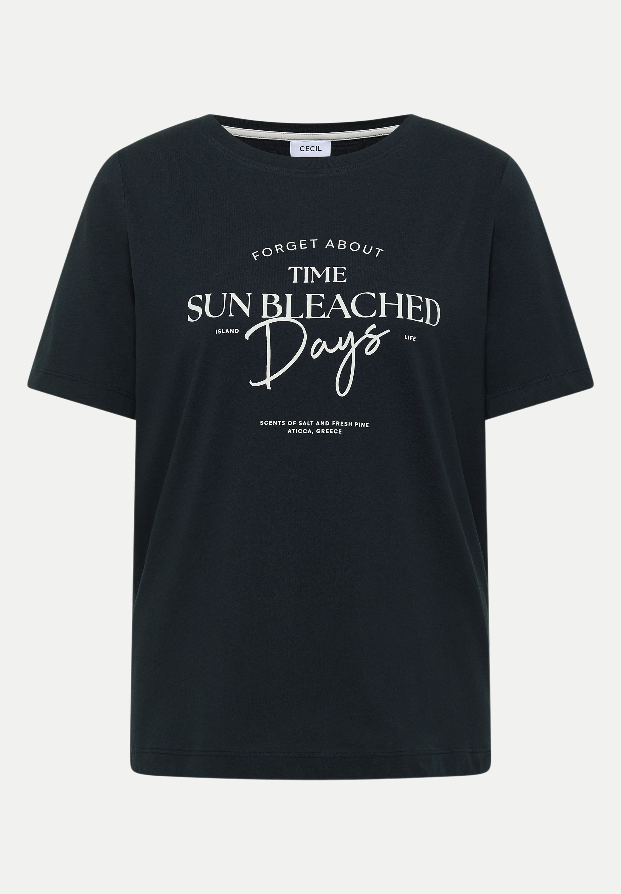 T-shirt mit Schriftzug Schwarz L