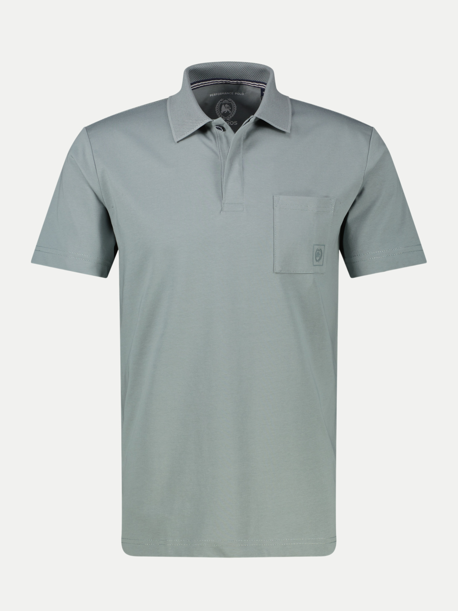 Poloshirt mit Flachstrickkragen Grau XXL
