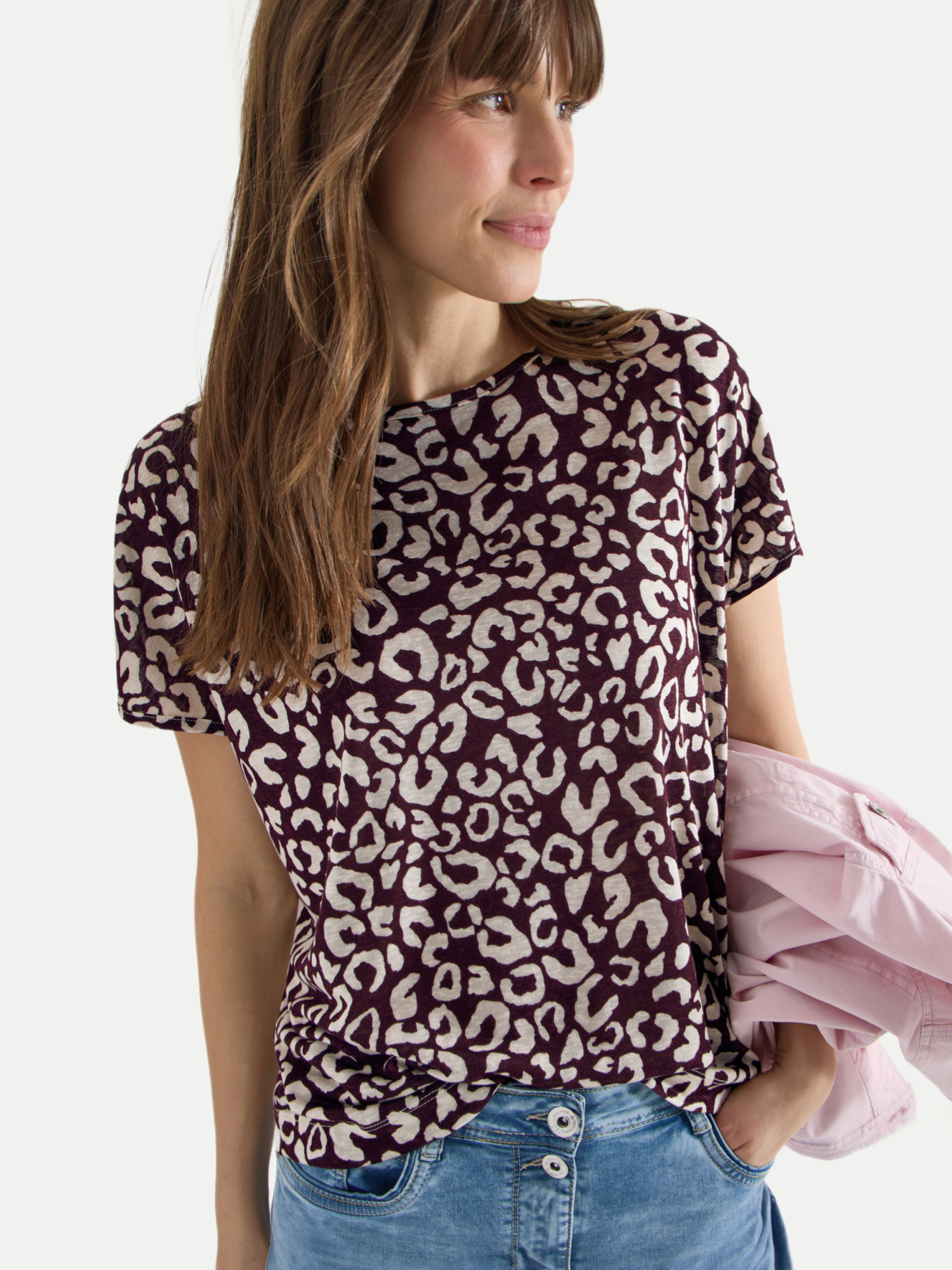 Top mit Animalprint Mehrfarbig L