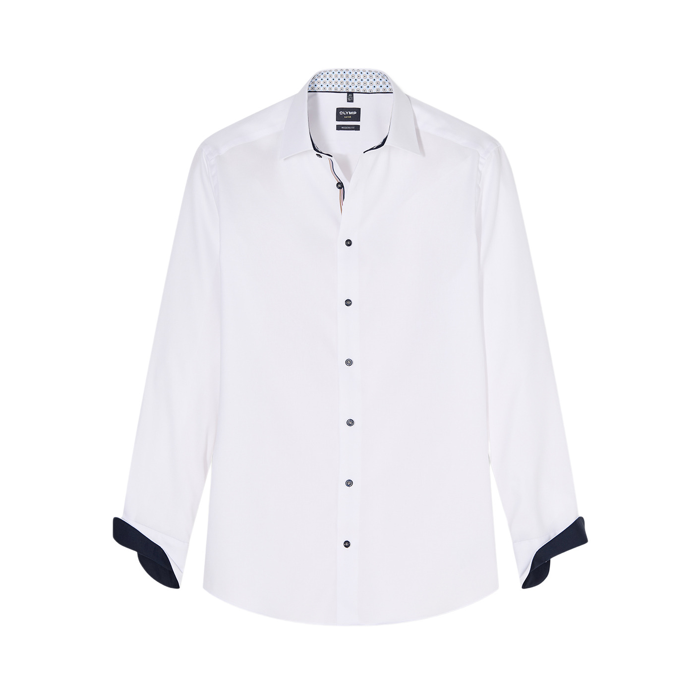 Olymp Slim-Fit Hemd Weiß 42