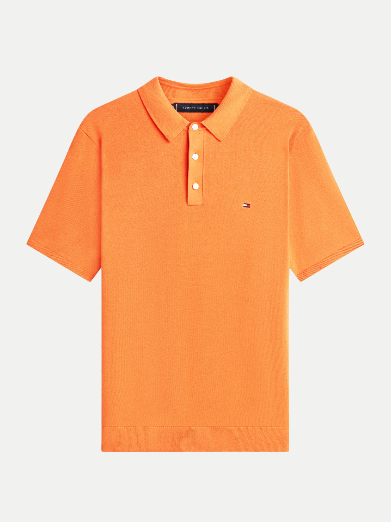 Regular-Fit Strick-Poloshirt Orange XXL