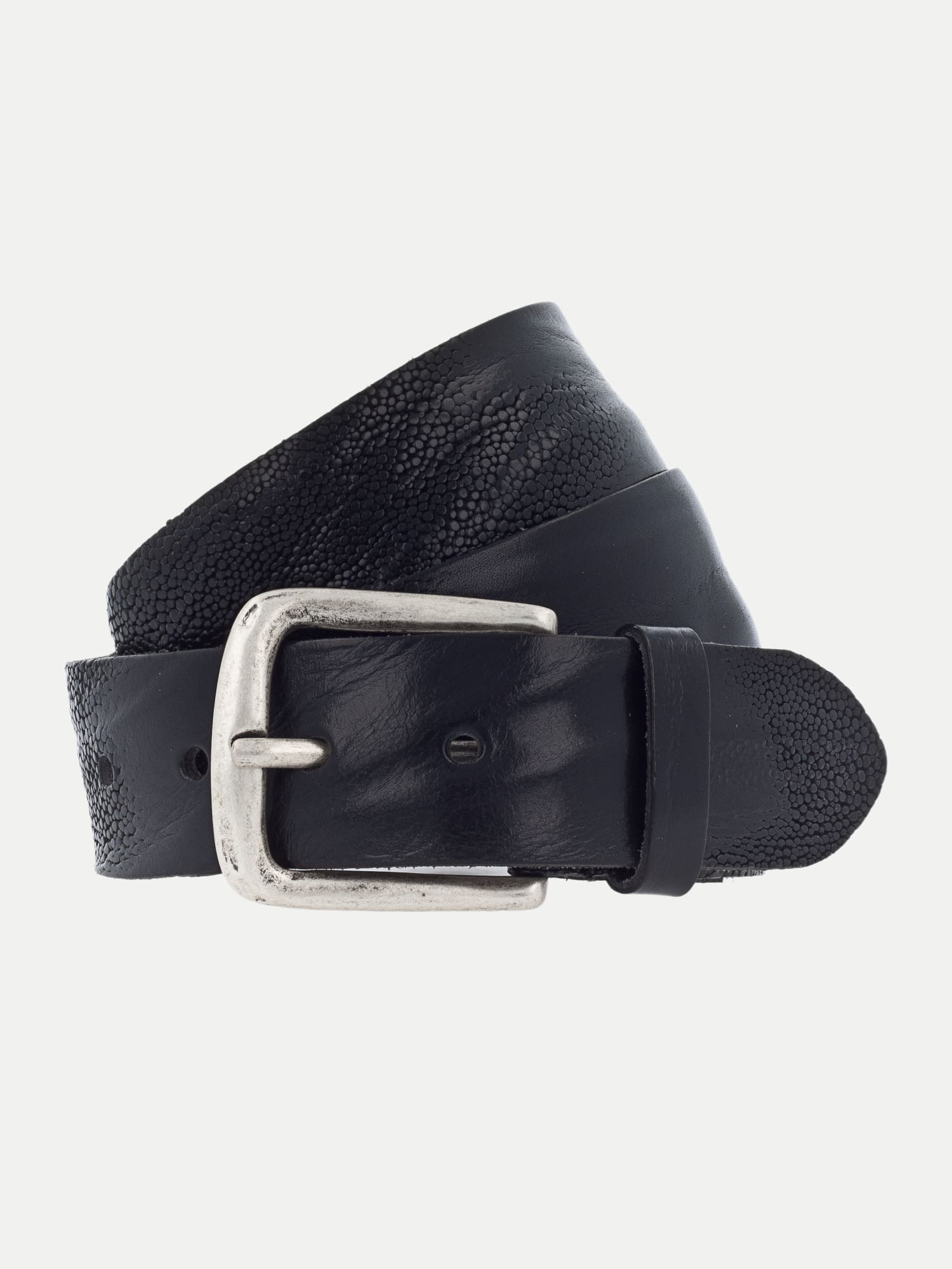Gürtel aus Leder Schwarz 100