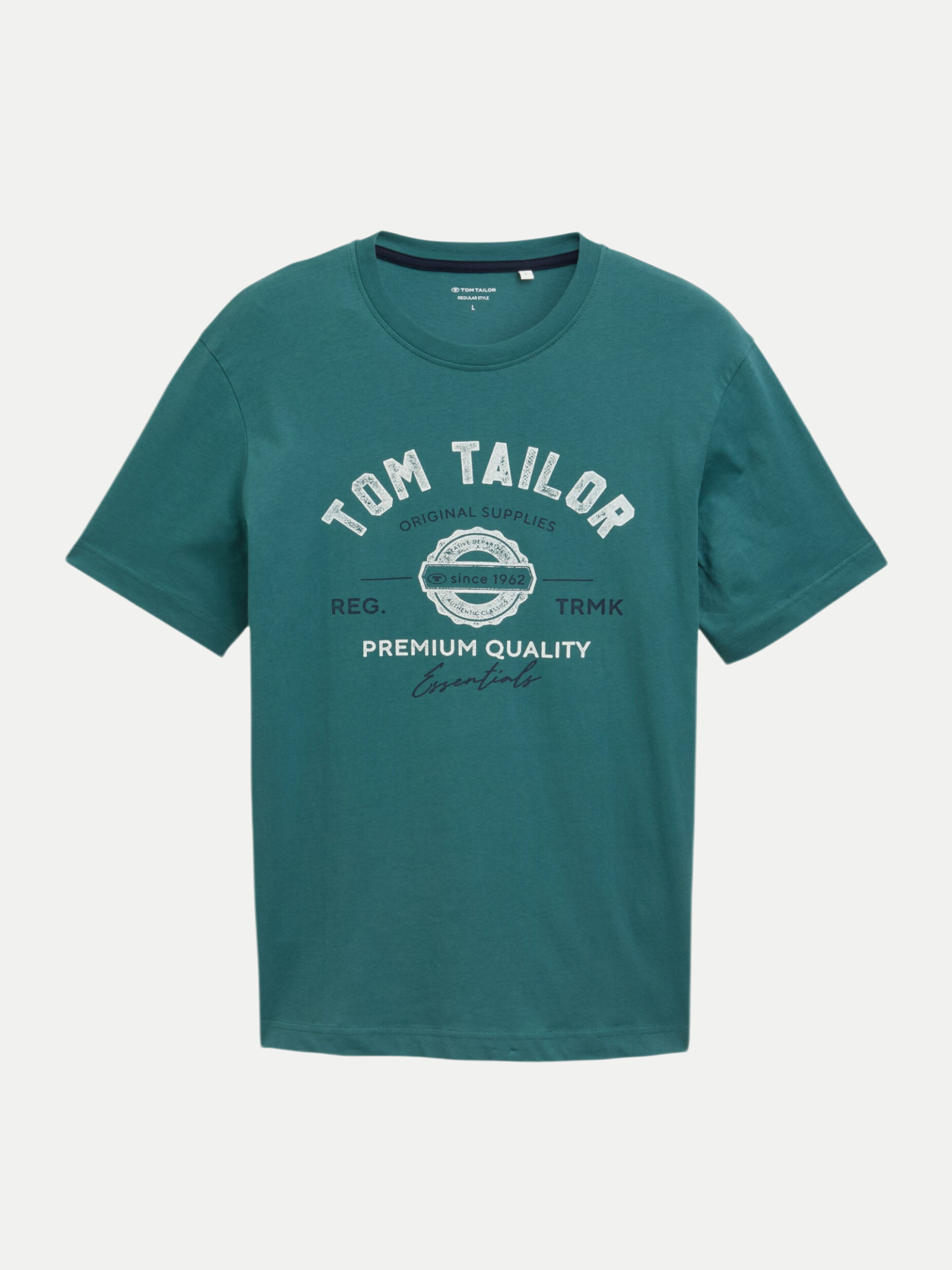 T-Shirt mit Logoprint Blau M