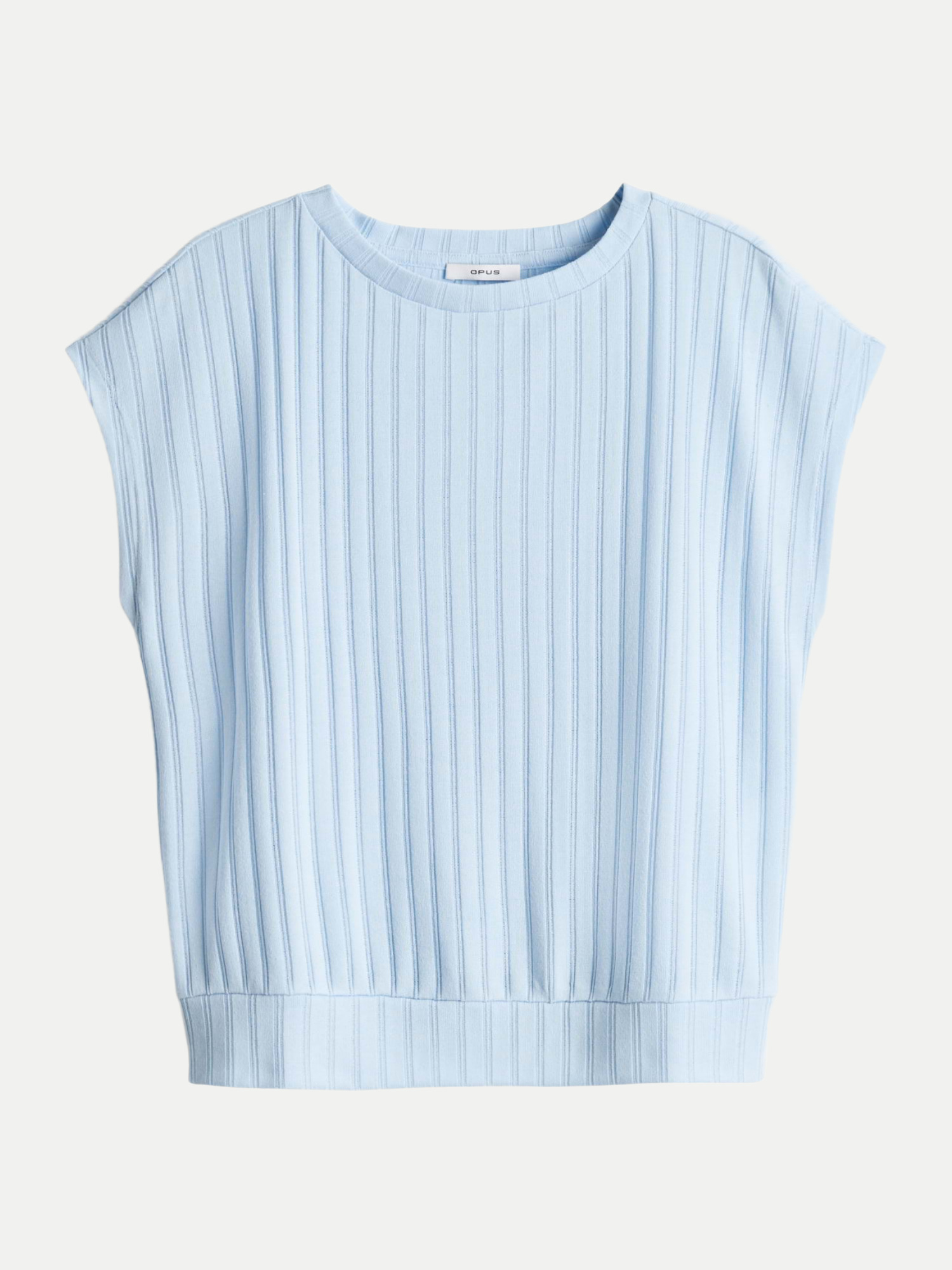 Jerseyshirt Sapino mit Rippenstruktur Blau 36