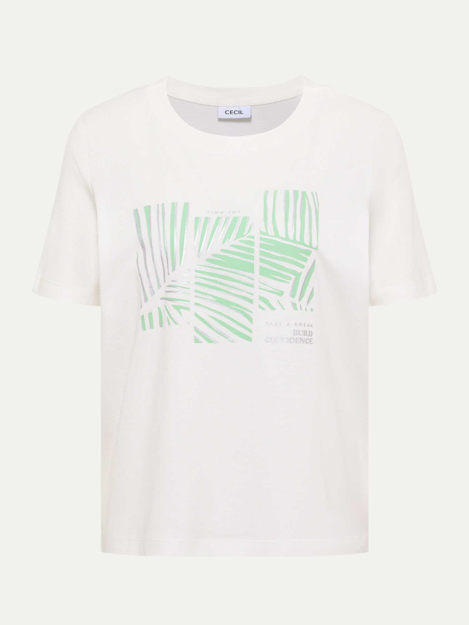 Cecil T-Shirt mit Fotoprint Weiß M