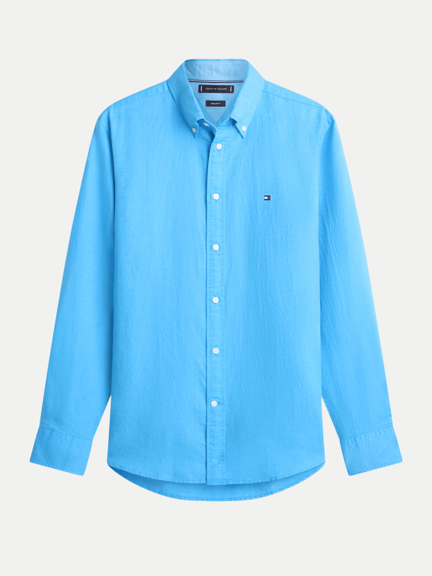 Freizeithemd aus Leinen-Mix Blau L