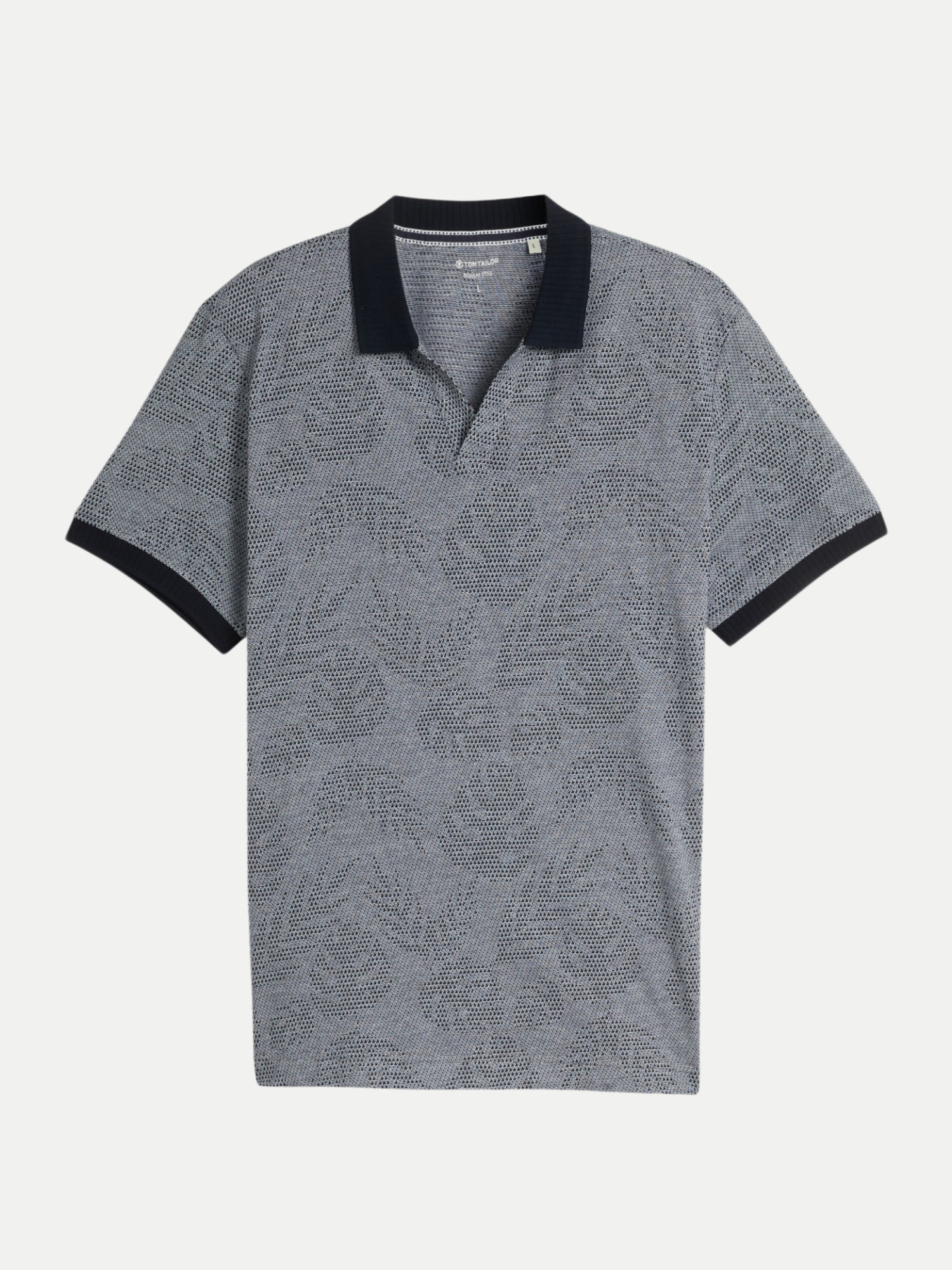 Jaquard polo Grau XL