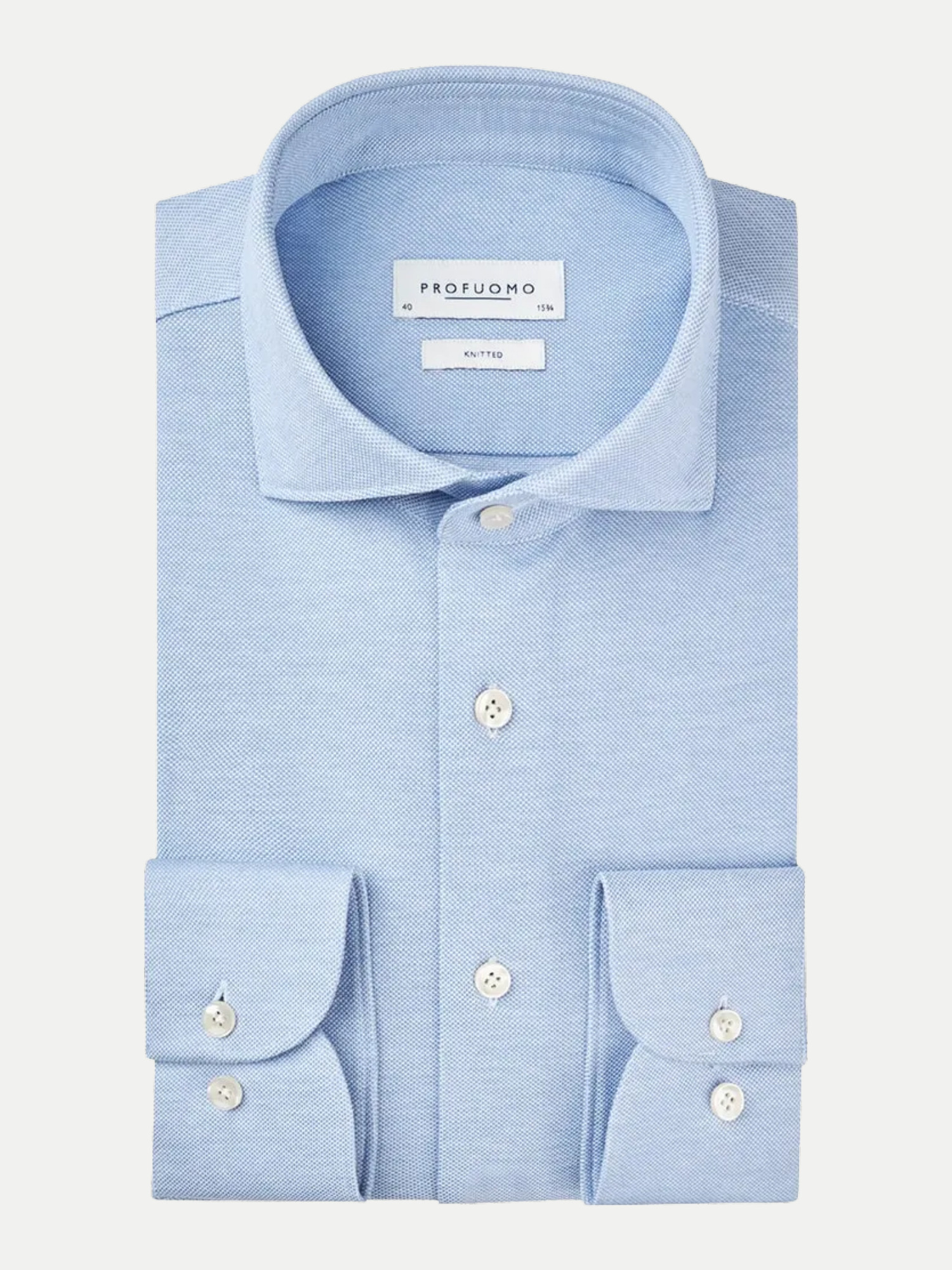 PROFUOMO Knitted-Hemd Blau 38