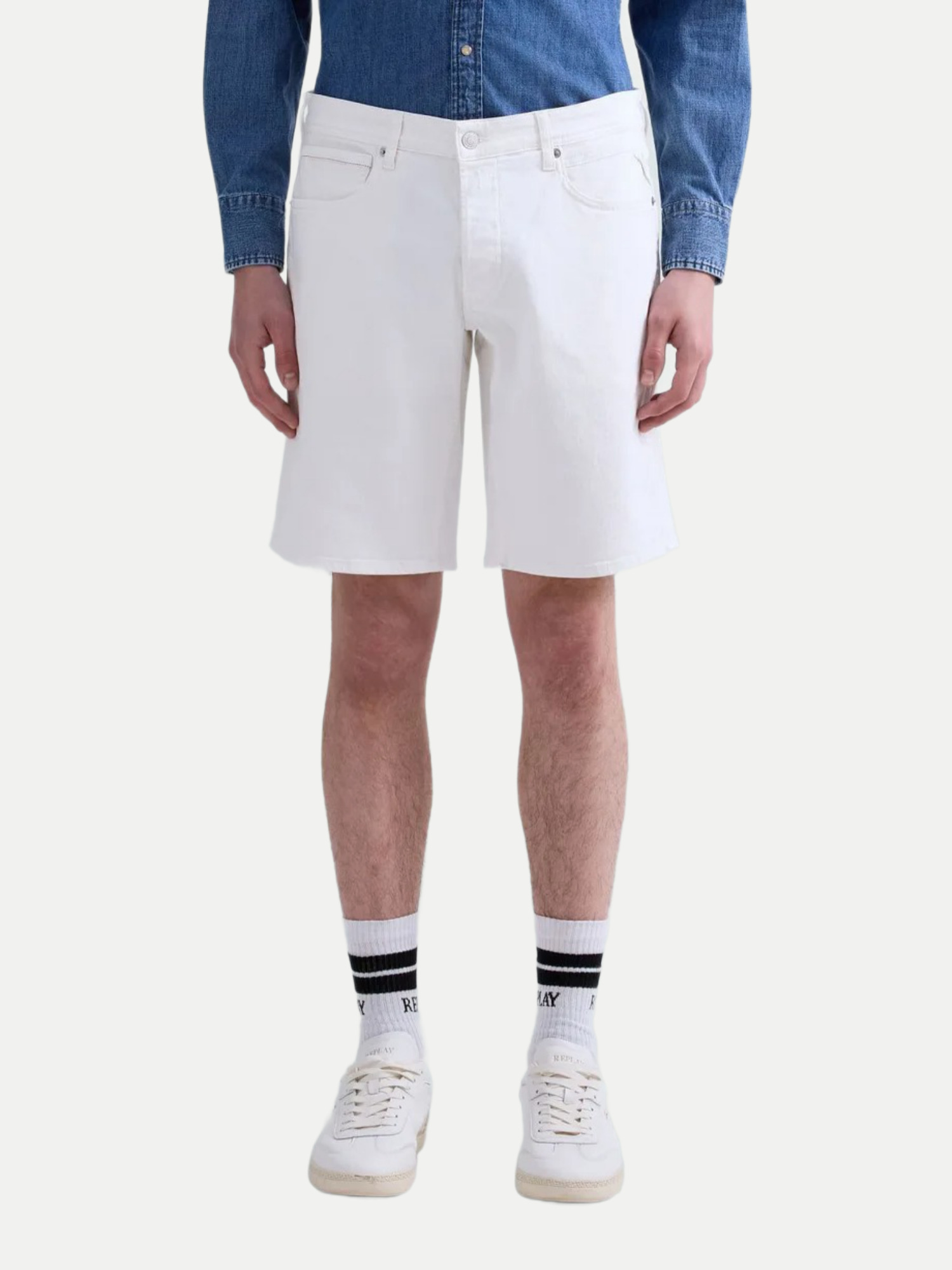 Replay Denimshorts Grover Weiß 33