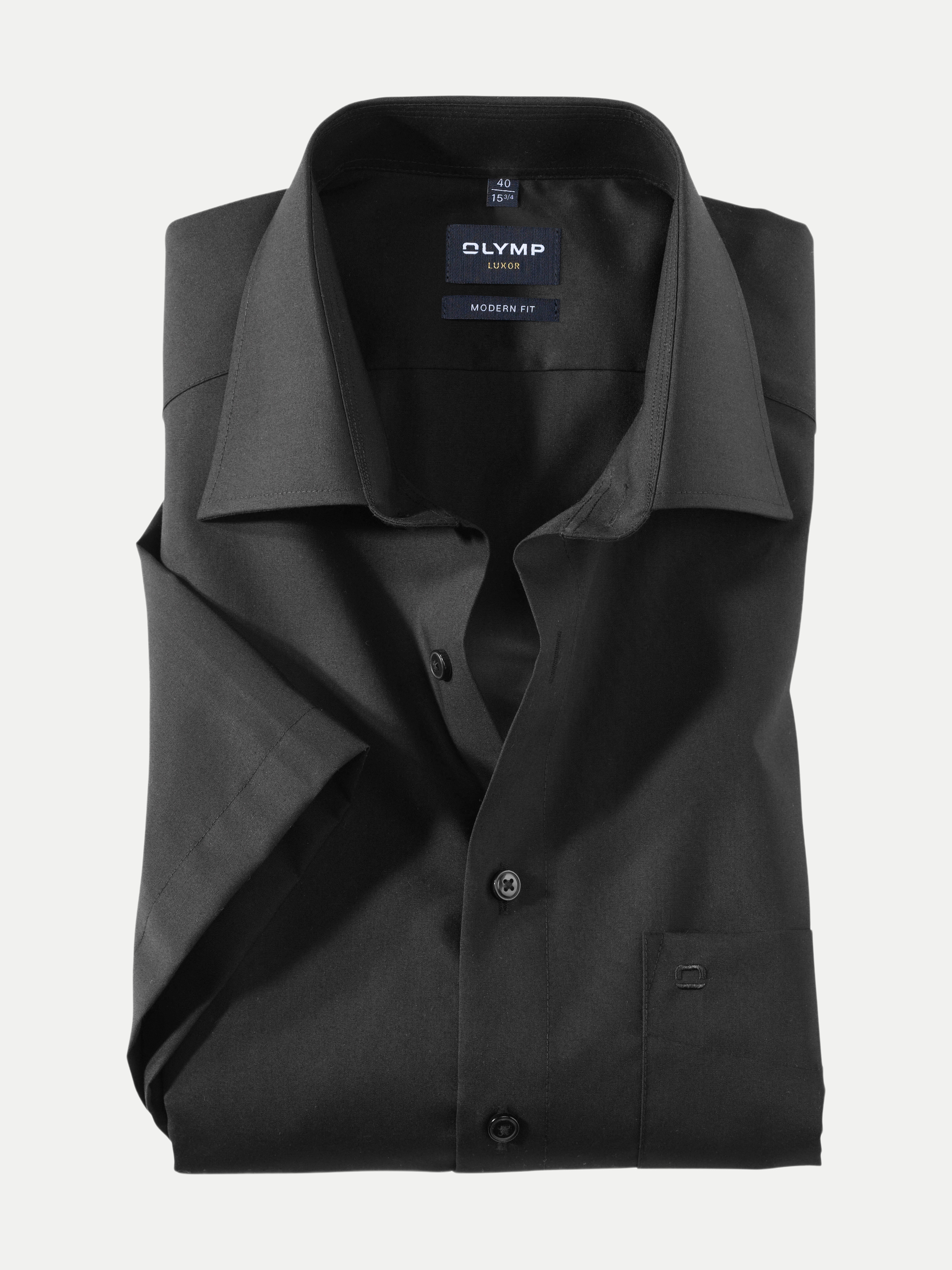 Olymp Businesshemd Luxor Schwarz 39