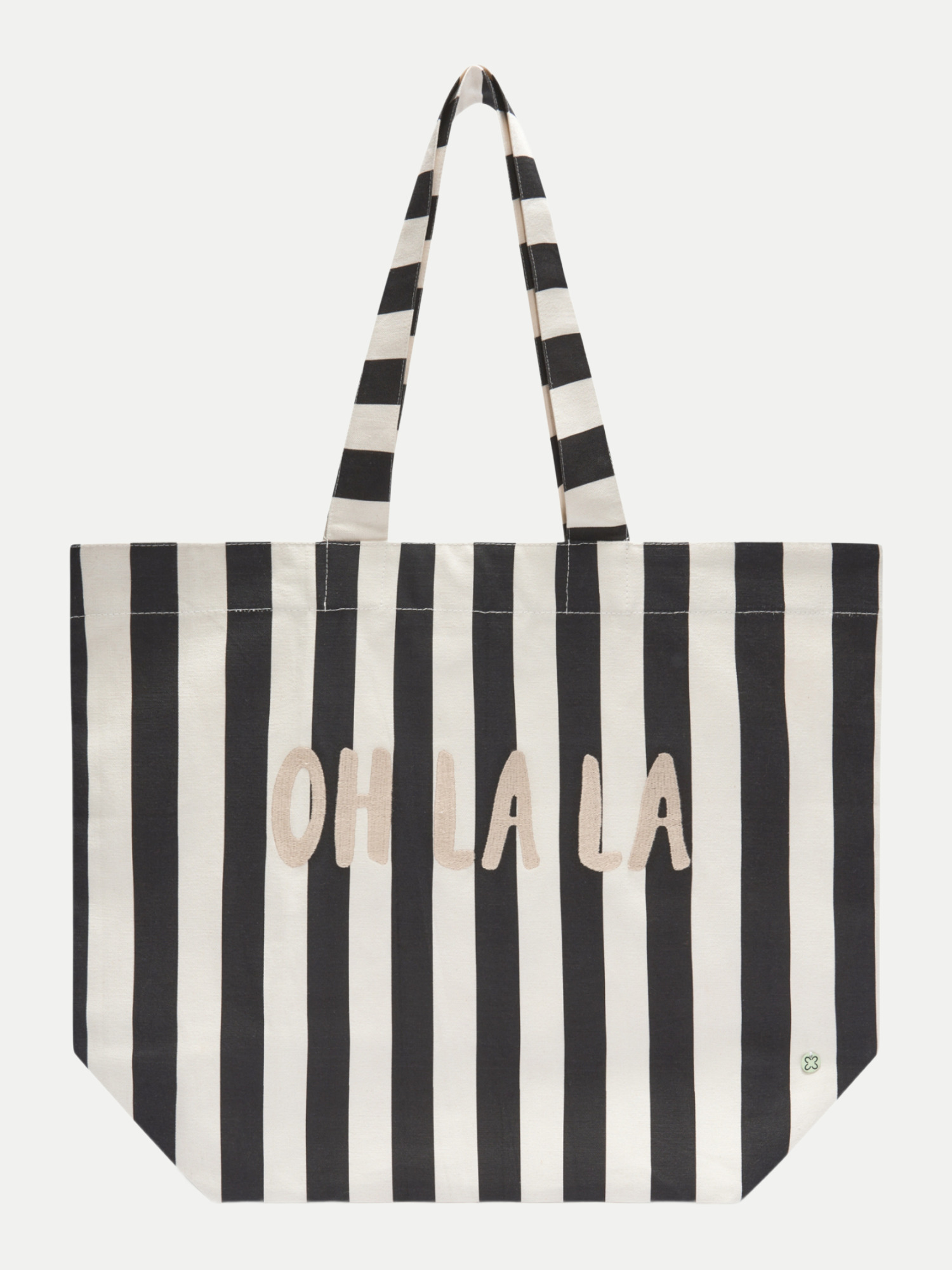 Shopper Mit Streifen-Muster 52x39x20cm Damen,Schwarz