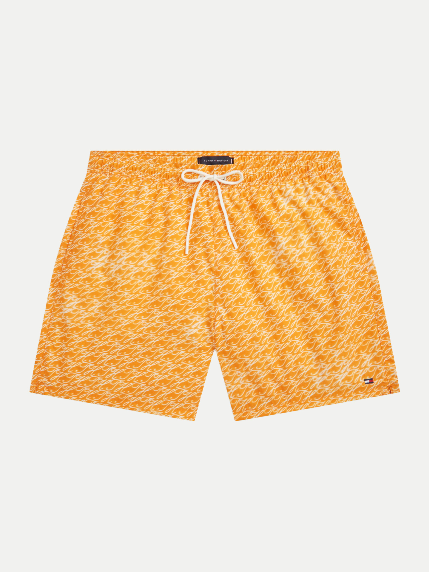 Badeshorts mit Streifen Orange S